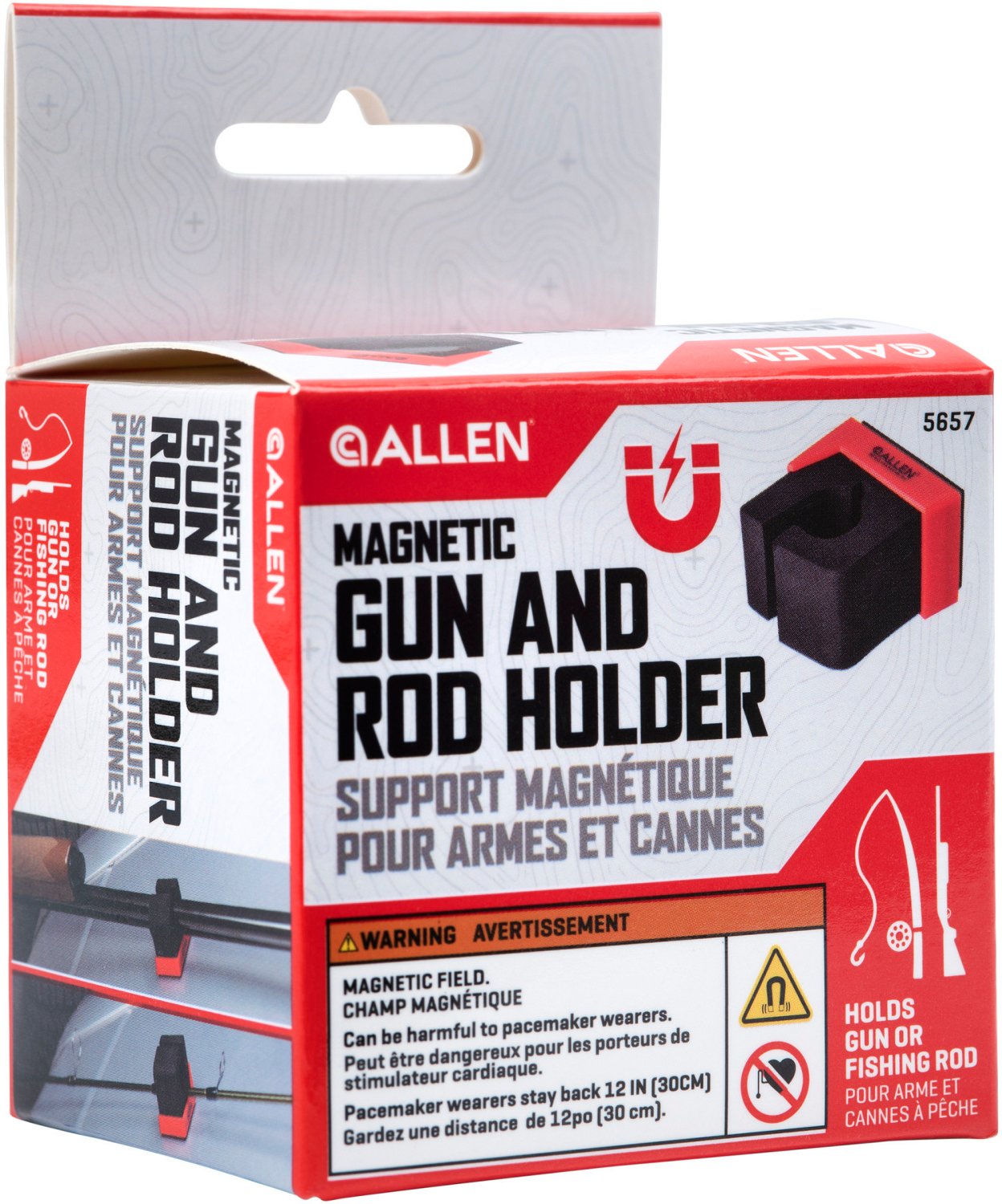 Allen Company Magnetic Firearm and Fishing Rod Holder with Frame