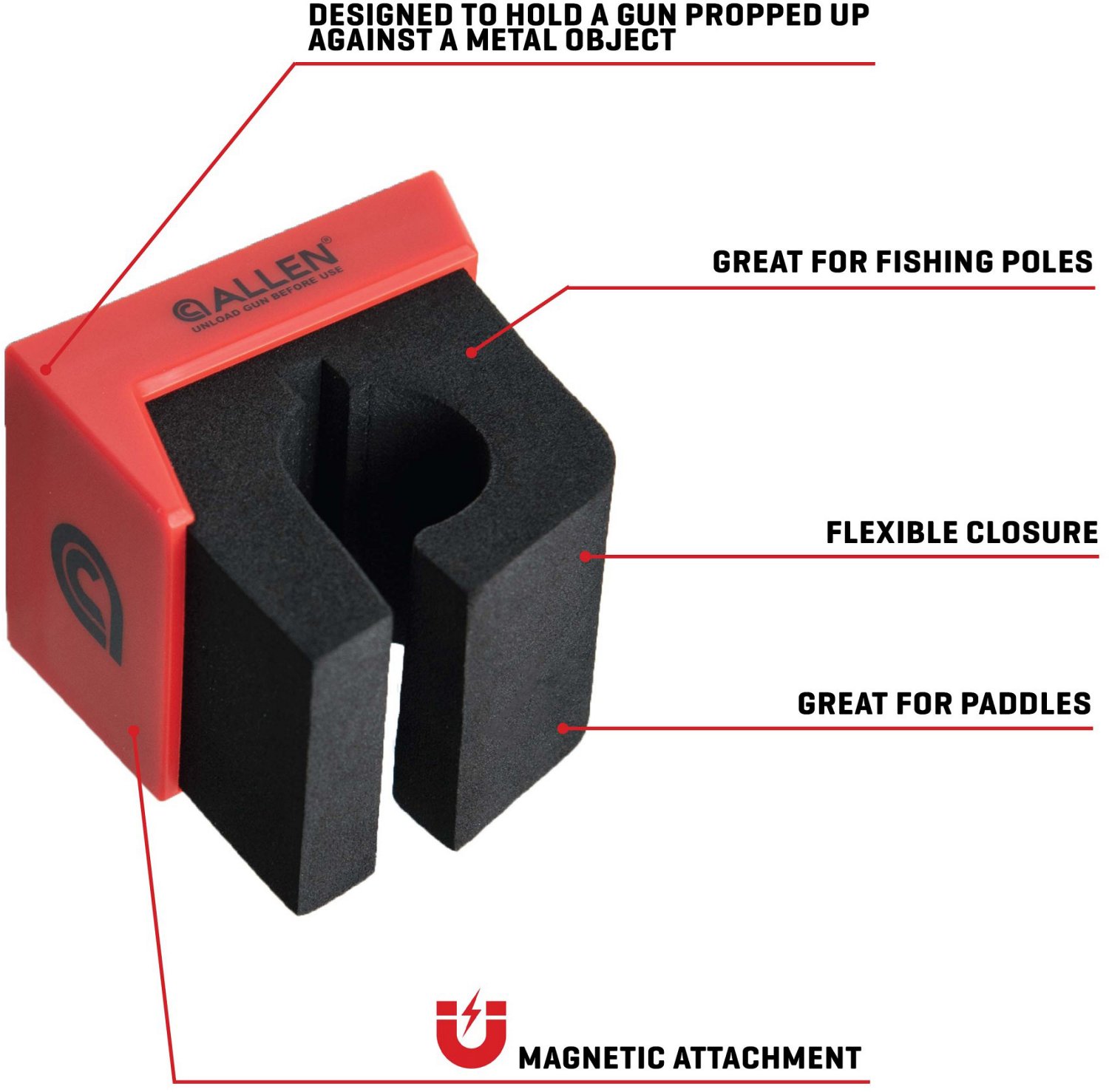 Allen Company Magnetic Firearm and Fishing Rod Holder with Frame - view number 3