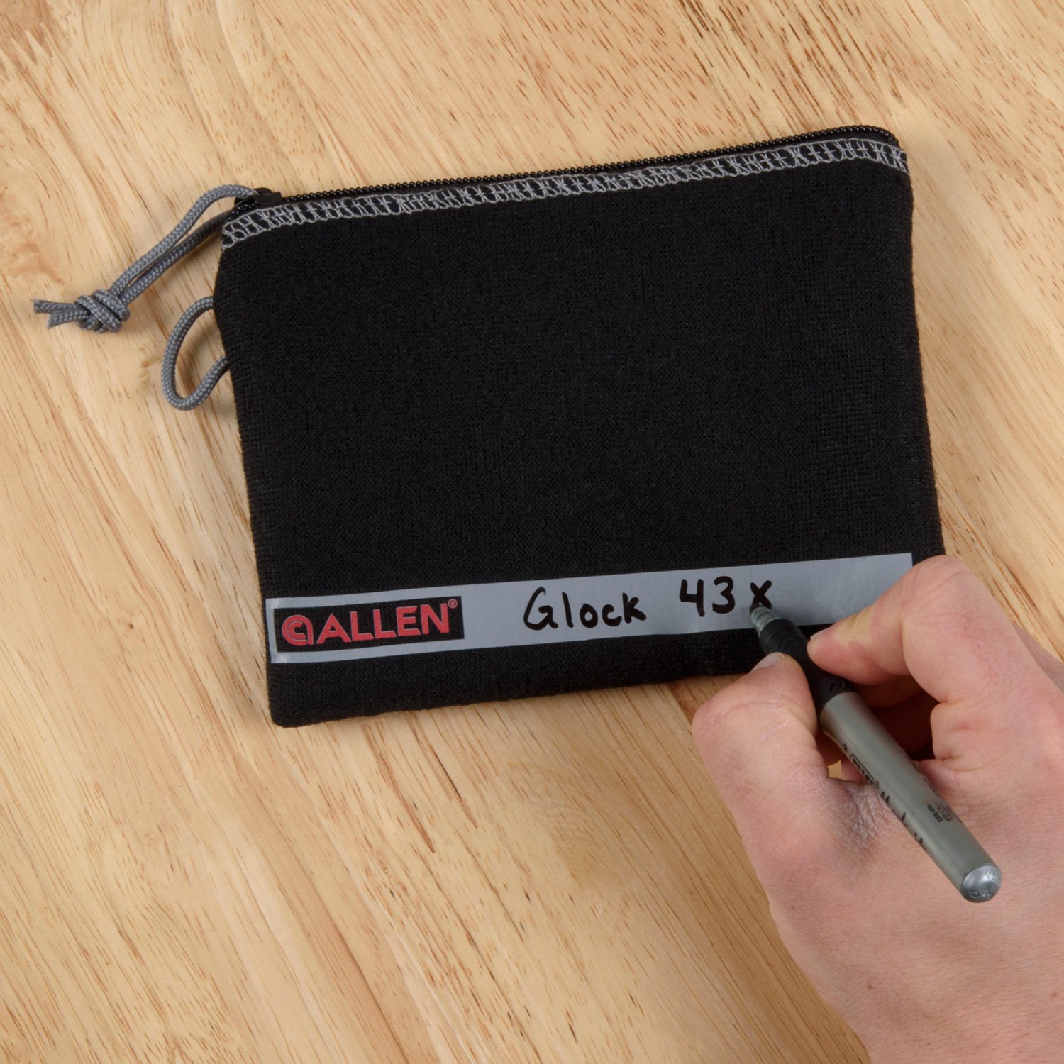 Allen Company Lockable 5 in to 7 in Handgun Storage Pouch with Writeable ID Label - view number 7