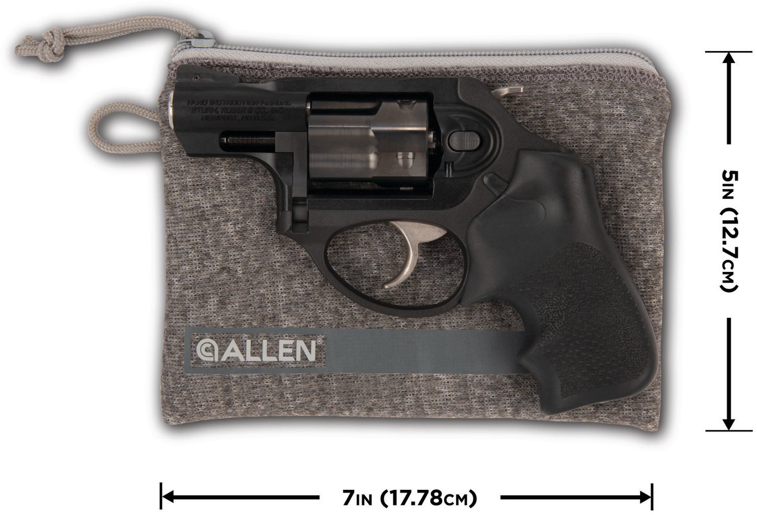 Allen Company Lockable 5 in to 7 in Handgun Storage Pouch with Writeable ID Label - view number 2