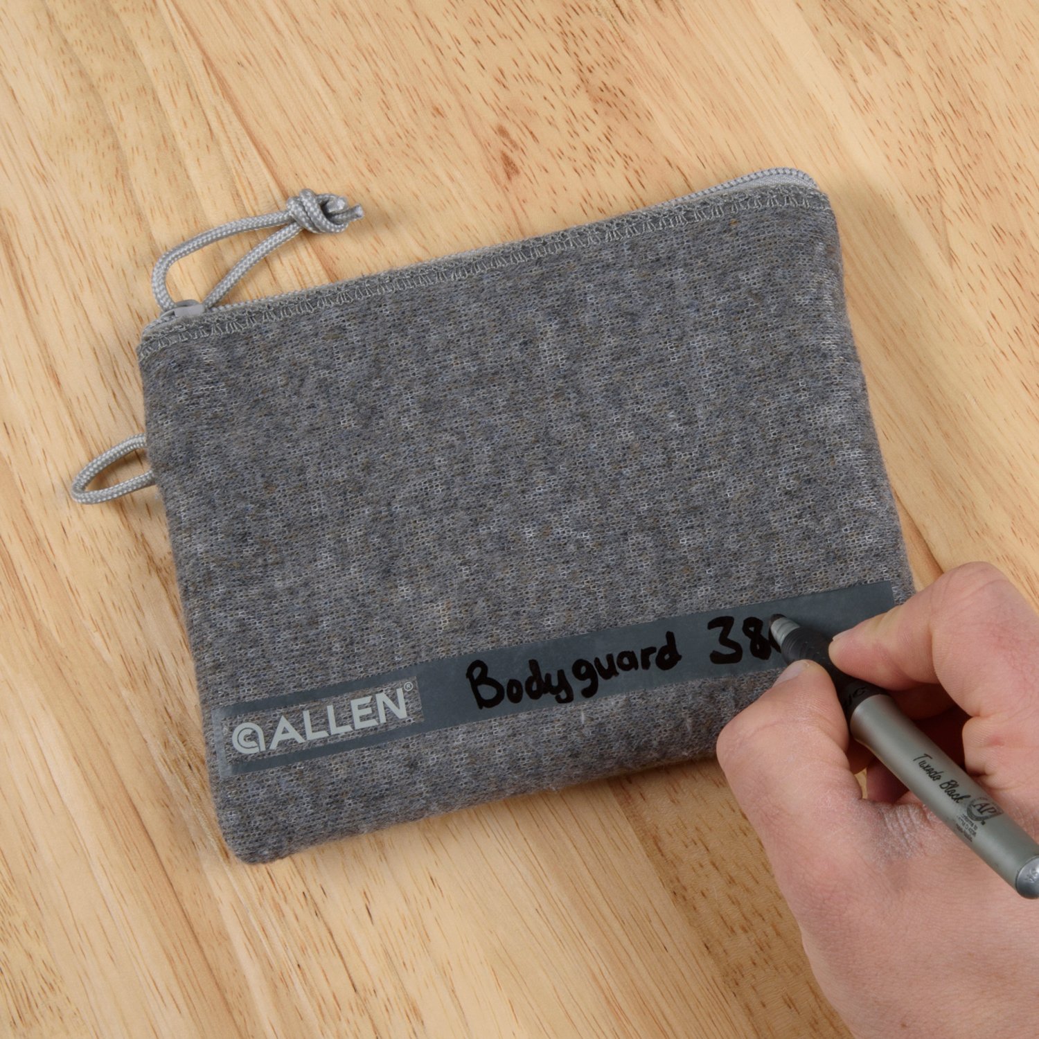 Allen Company Lockable 5 in to 7 in Handgun Storage Pouch with Writeable ID Label - view number 7