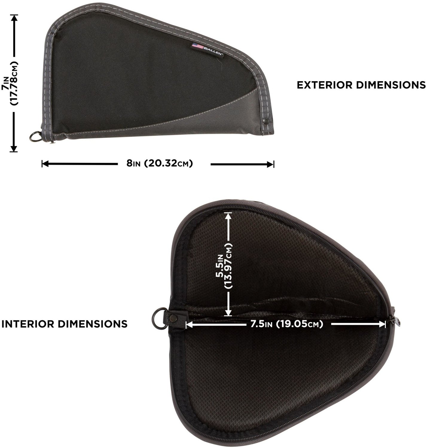 Allen Company 8 in Deluxe Handgun Case - view number 2