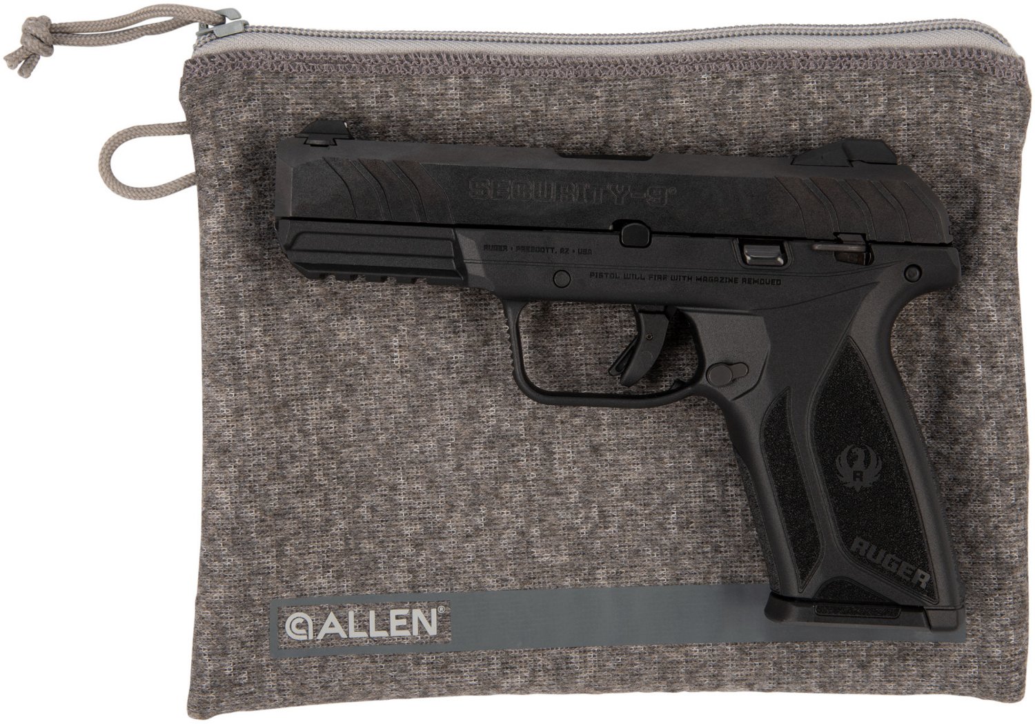 Allen Company Full-Size 7 in to 9 in Lockable Handgun Storage Pouch with Writeable ID Label - view number 5