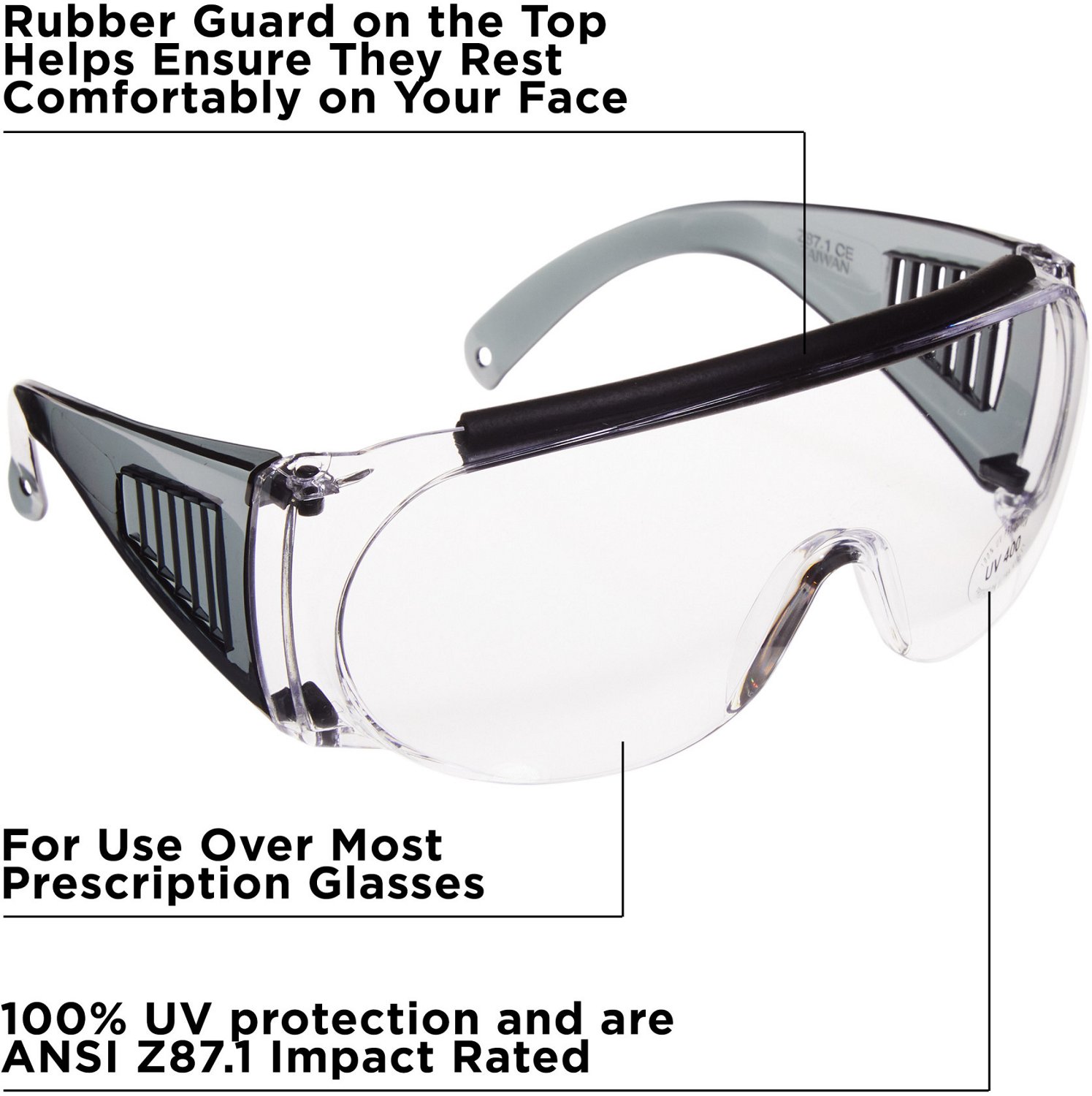 Allen Company Safety Glasses with Ballistic Eye Protection - view number 3