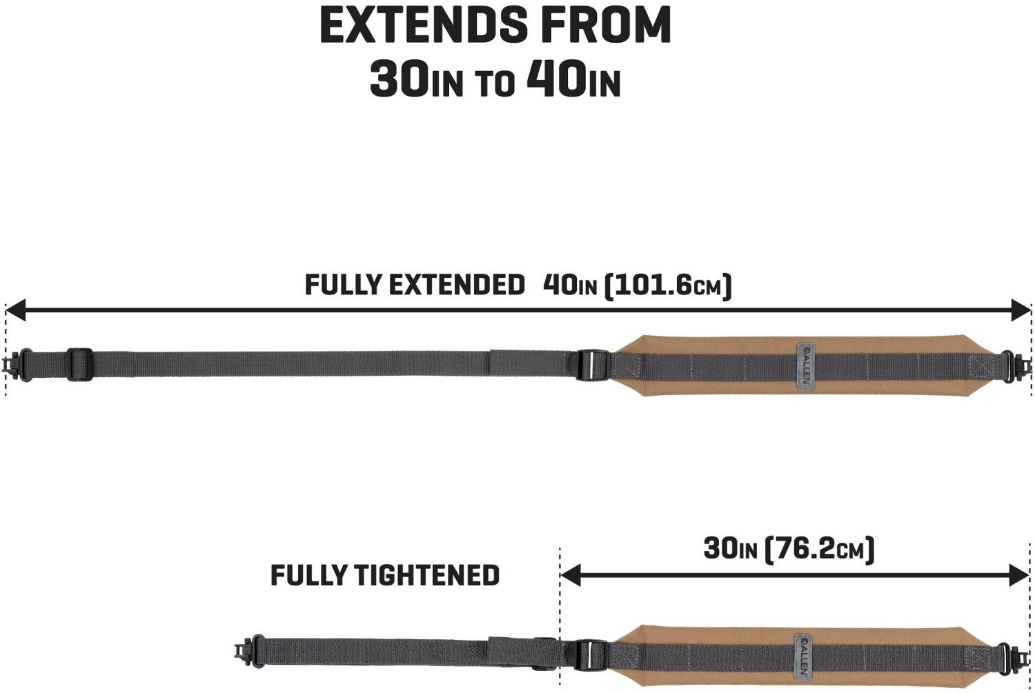 Allen Company 500 lb Capacity Durango Two-Point Padded Sling with Swivels - view number 2
