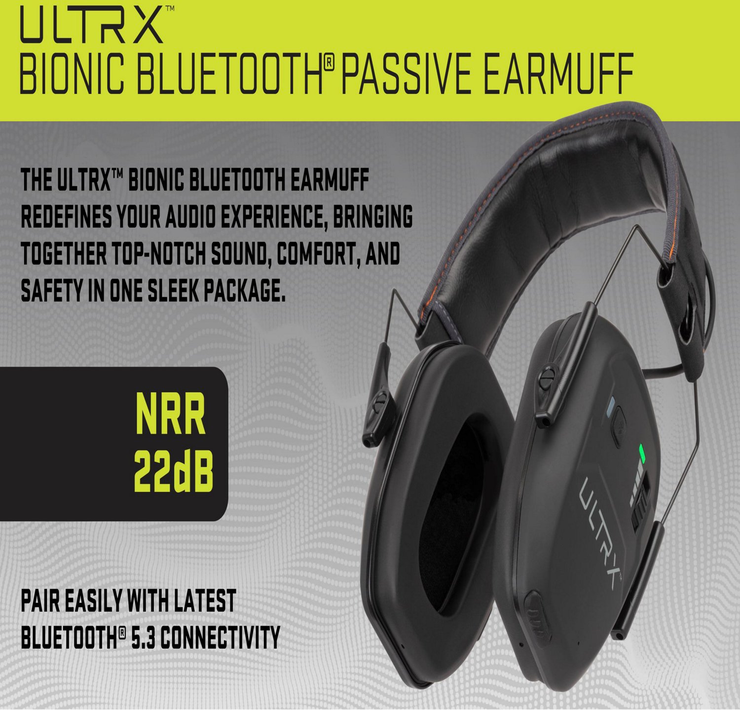 ULTRX Bionic Bluetooth Passive Earmuff