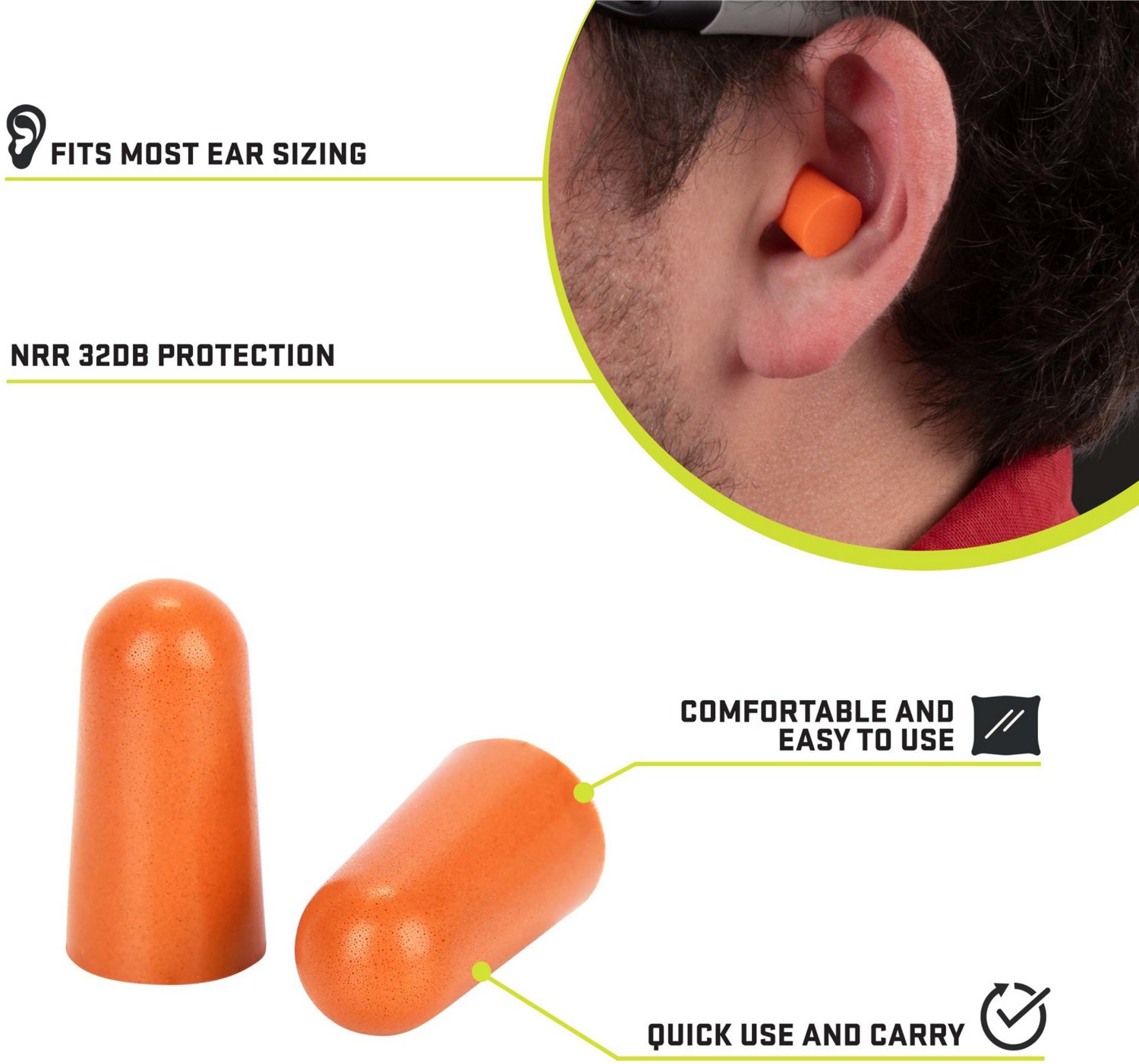 ULTRX Foam Ear Plugs 50-Pack - view number 3