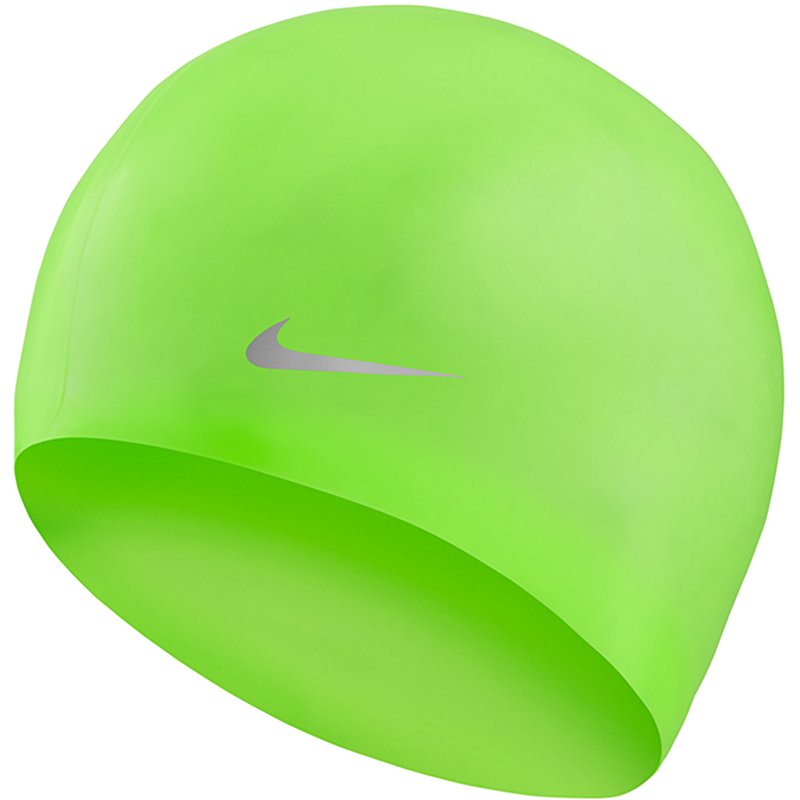 Nike Kids' Swim Solid Silicone Swimming Cap Green Strike - Swim And Diving Accessories at Academy Sports