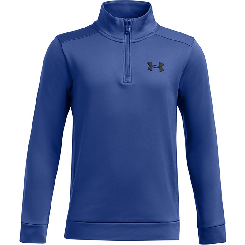 Under Armour Boys' Fleece 1/4-Zip Shirt Tech Blue/Black, Large - Boy's Fleece at Academy Sports