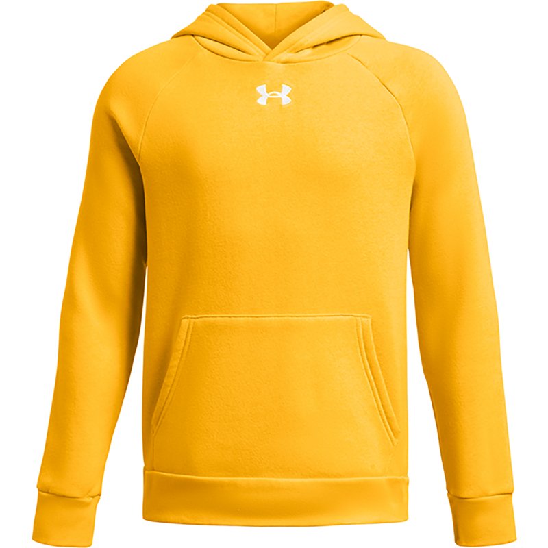 Under Armour Boys' Rival Fleece Hoodie Steeltown Gold/White, Small - Boy's Fleece at Academy Sports