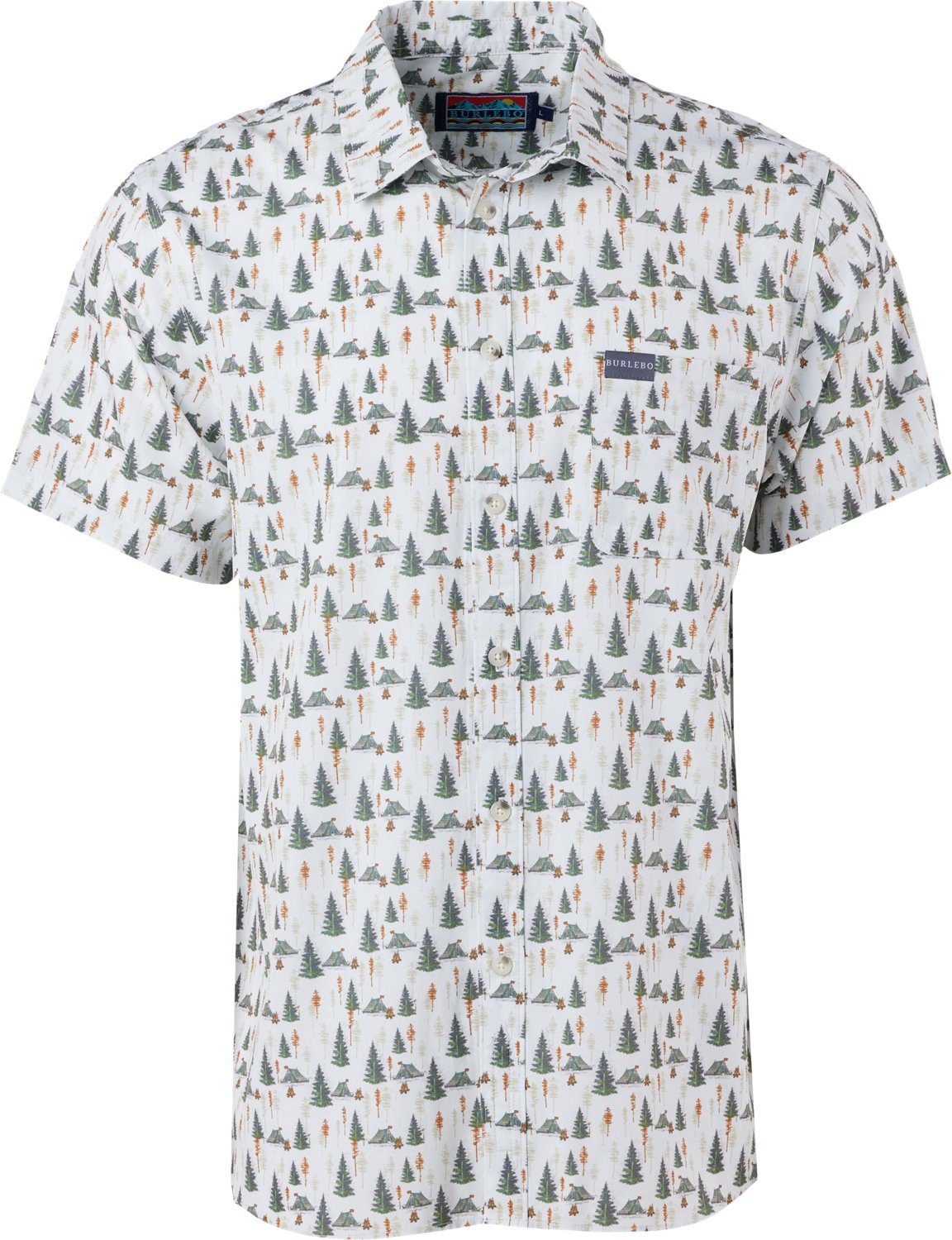 BURLEBO Men's Performance Button-Up Short Sleeve Shirt                                                                           - view number 3