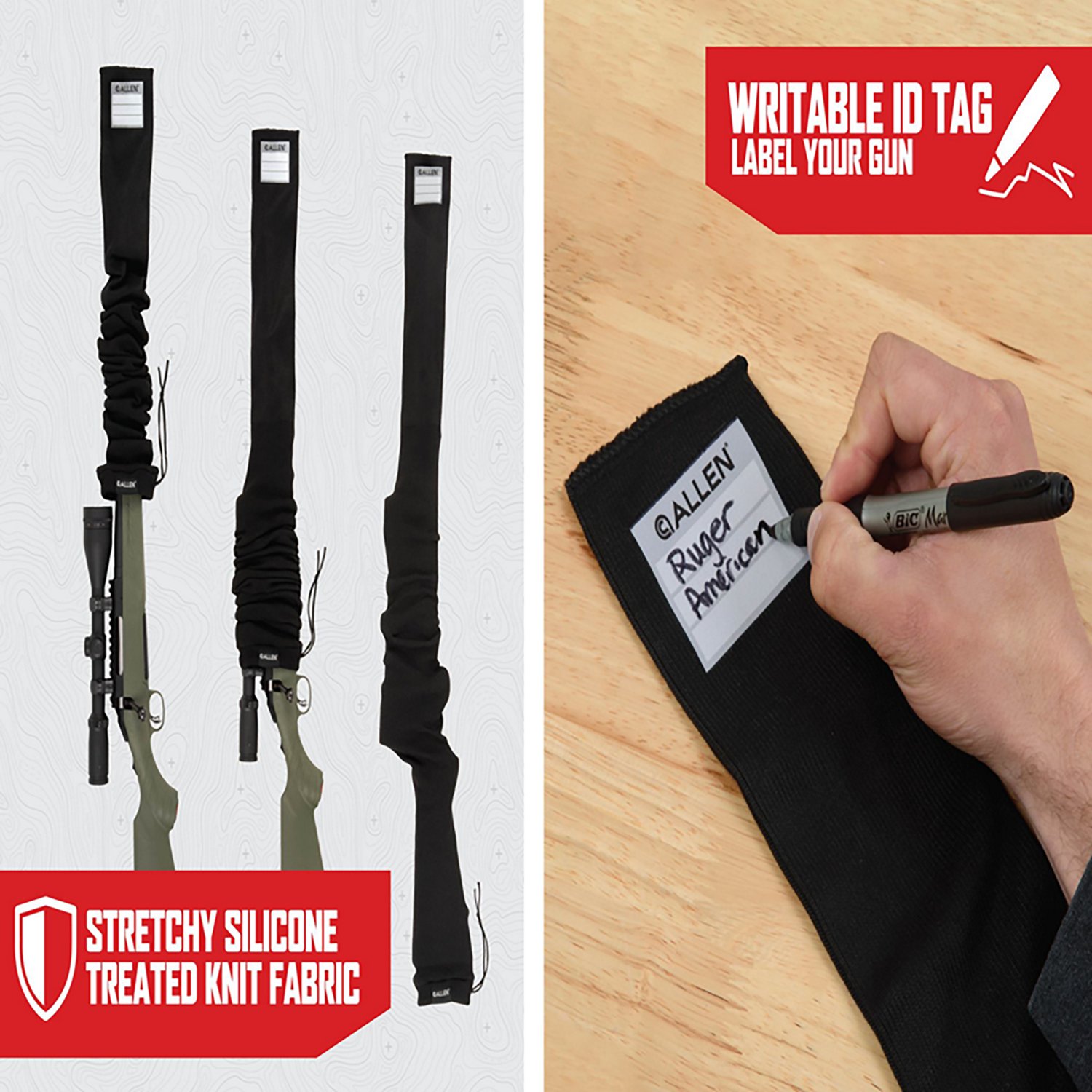 Allen Company 52 in Knit Long Gun Sock with Writeable ID Label - view number 6