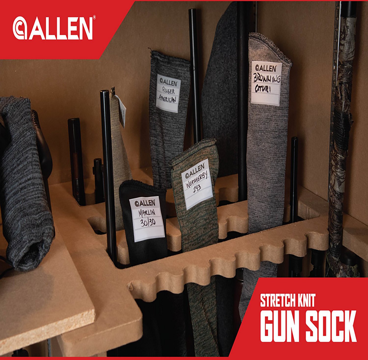 Allen Company 52 in Knit Long Gun Sock with Writeable ID Label - view number 5