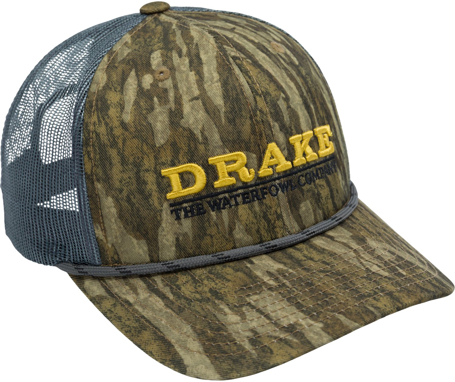 Drake Waterfowl Company Logo Bottomland Rope  Trucker Hat - view number 1