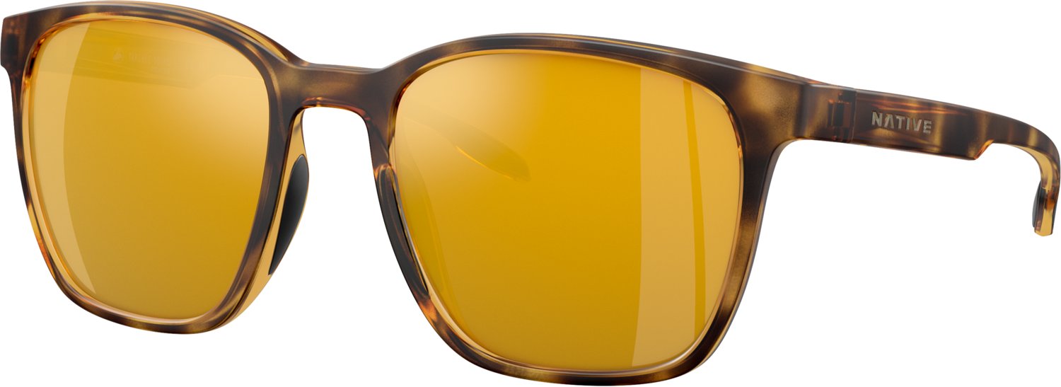 Native Eyewear Targhee Square Silver Reflex Polarized Sunglasses Academy