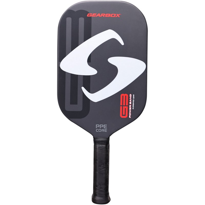 Gearbox G3 Power Band Pickleball Paddle Black/Red, 14mm - Pickleball at Academy Sports