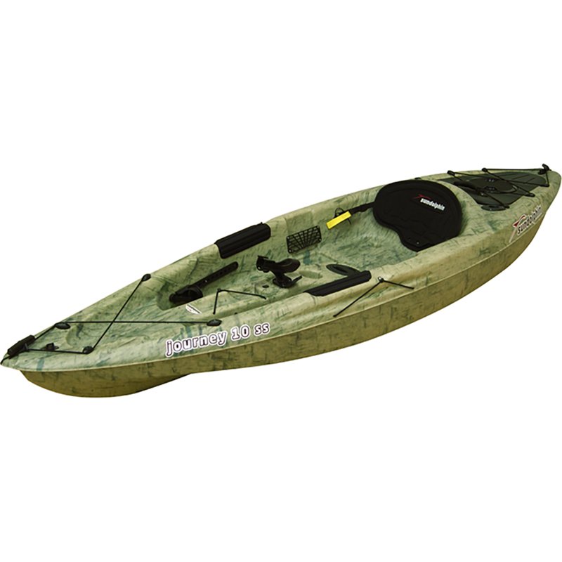 Sun Dolphin Journey 10 ft Sit On Kayak Green Brown - Canoes/Kayaks/Sm Boats at Academy Sports