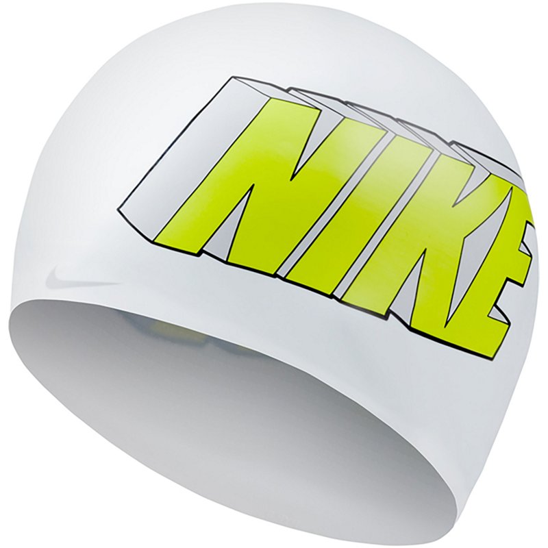 Nike Multi Graphic Swim Cap White - Swim And Diving Accessories at Academy Sports