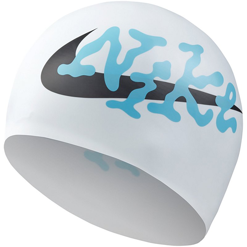 Nike AOP Multi Graphic Swim Cap Aquarius Blue - Swim And Diving Accessories at Academy Sports