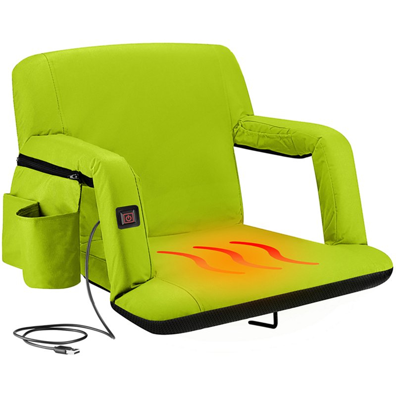 Alpcour Extra Wide Heated Reclining Stadium Seat Lime - Football Equipment at Academy Sports