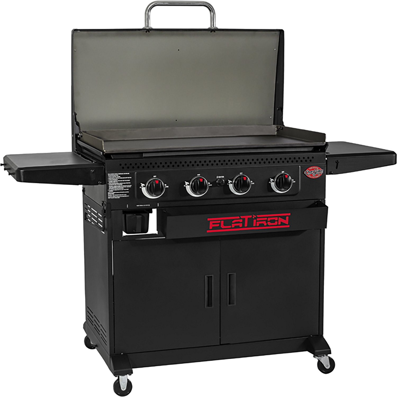 Char-Griller Flat Iron 4-Burner Gas Griddle with Lid                                                                             - view number 2
