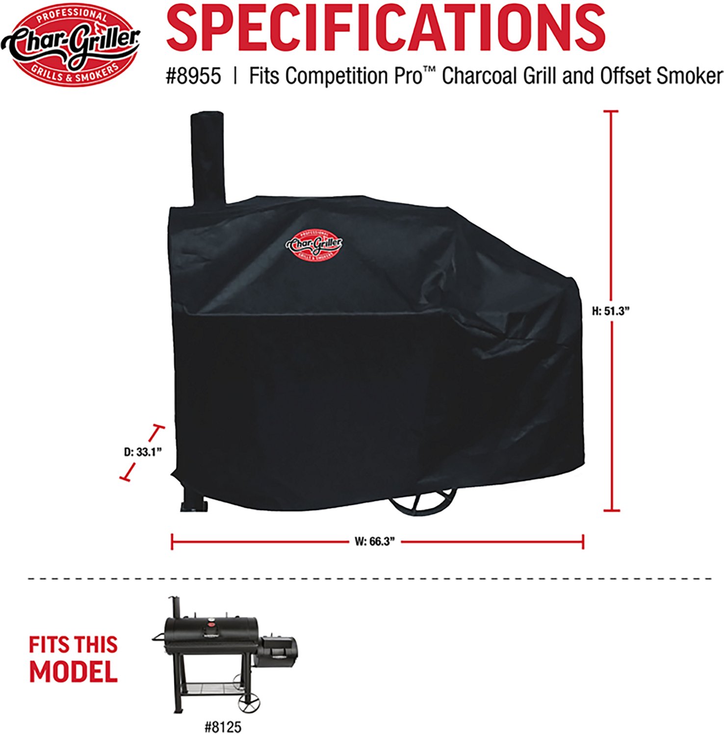 Char-Griller Competition Pro Grill Cover                                                                                         - view number 3