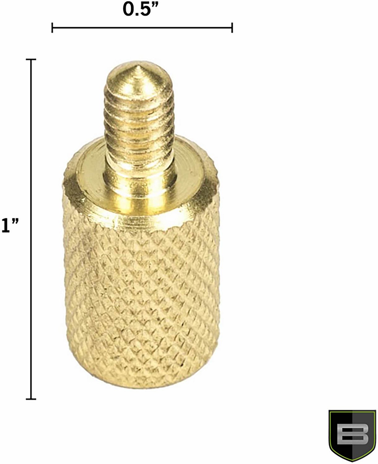 Breakthrough Clean Technologies #8-32 Male with #5/16-27 Female Brass Shotgun Rod Adapter                                        - view number 2