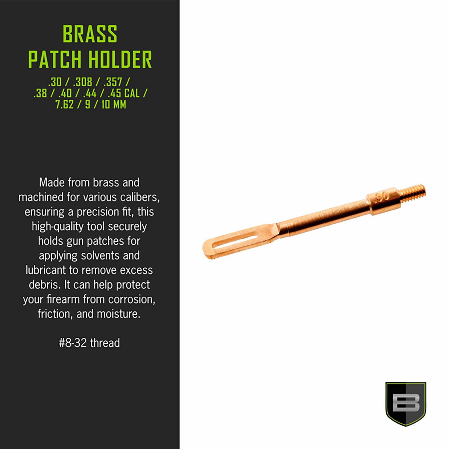 Breakthrough Clean Technologies .30, .308 Caliber and 7.62mm Brass Patch Holder                                                  - view number 4