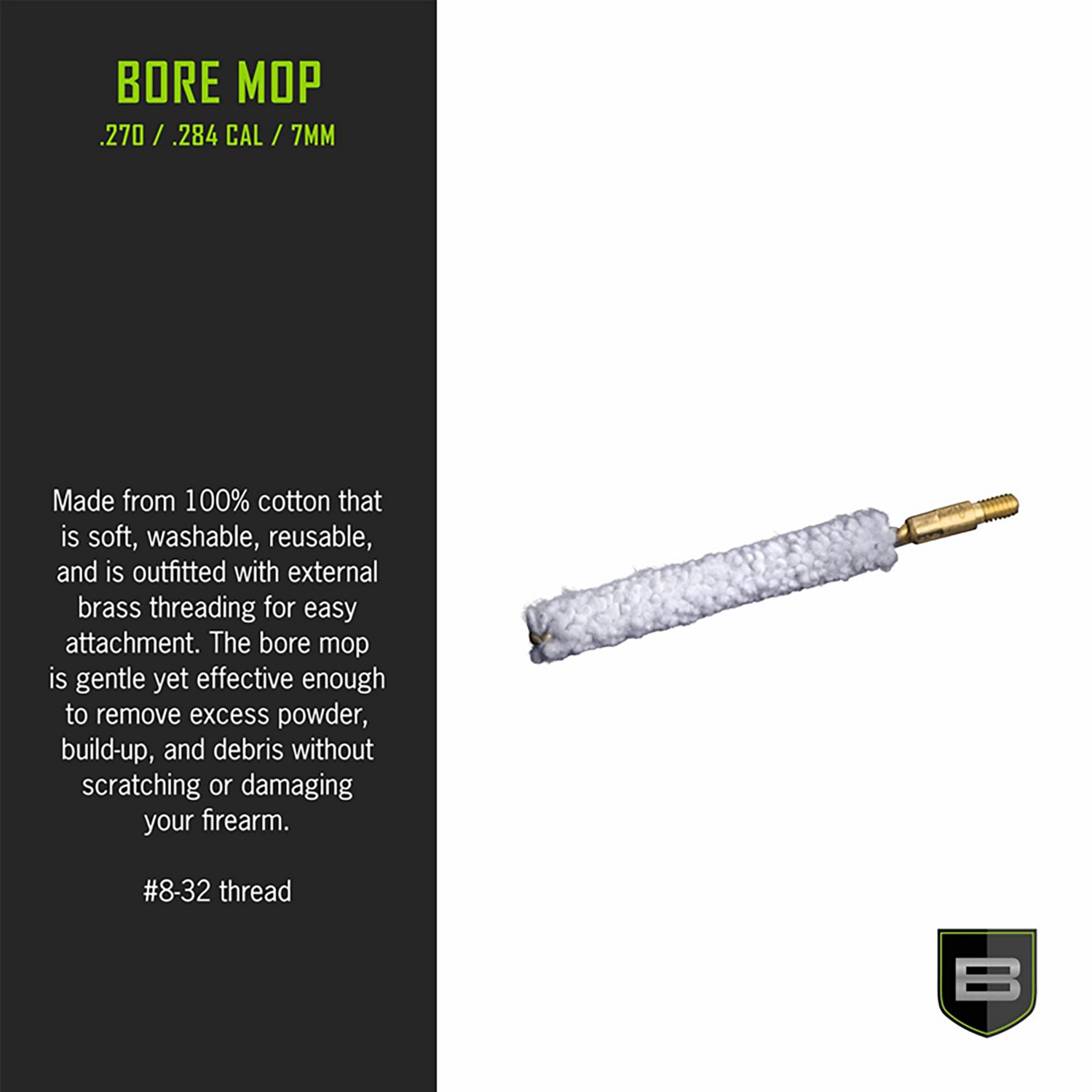 Breakthrough Clean Technologies .270, .284 Caliber and 7mm Bore Mop Cleaning Swabs                                               - view number 3