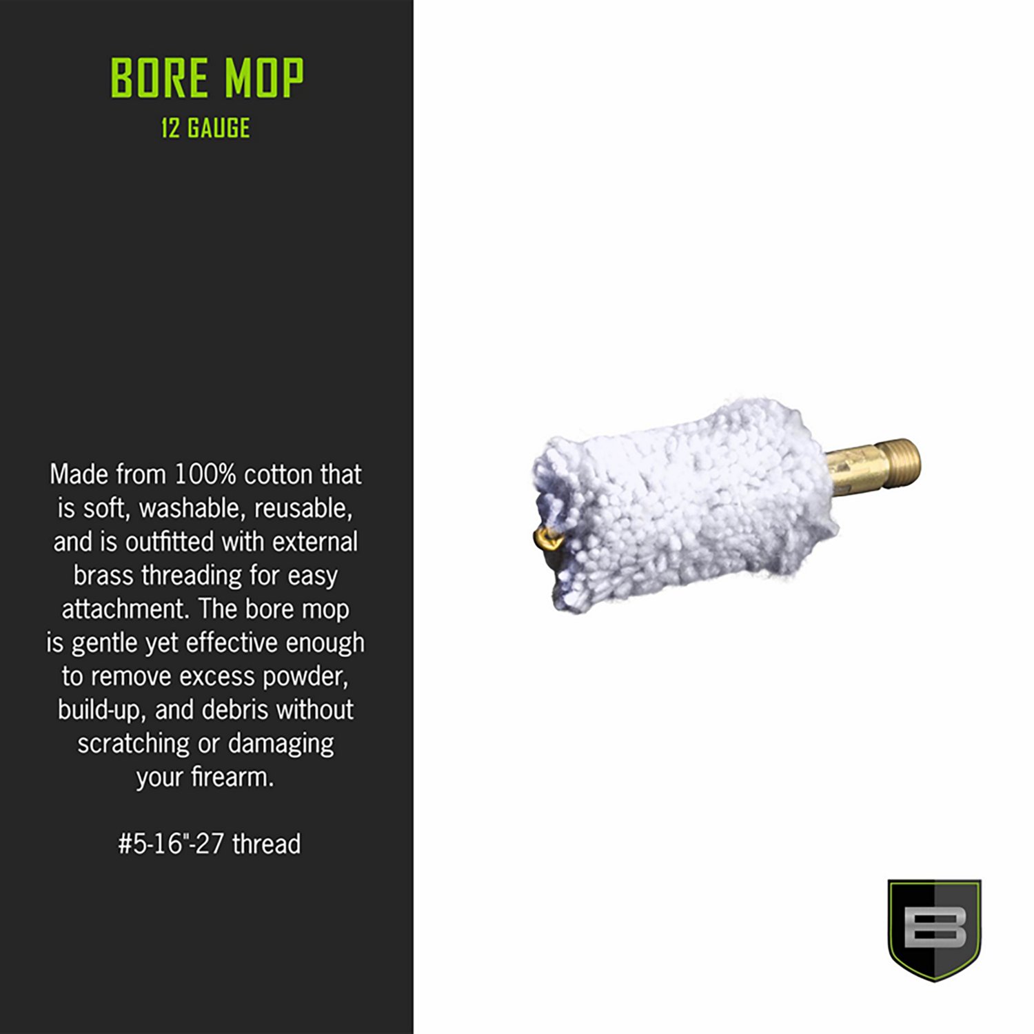 Breakthrough Clean Technologies 12-Gauge Bore Mop Cleaning Swabs                                                                 - view number 3