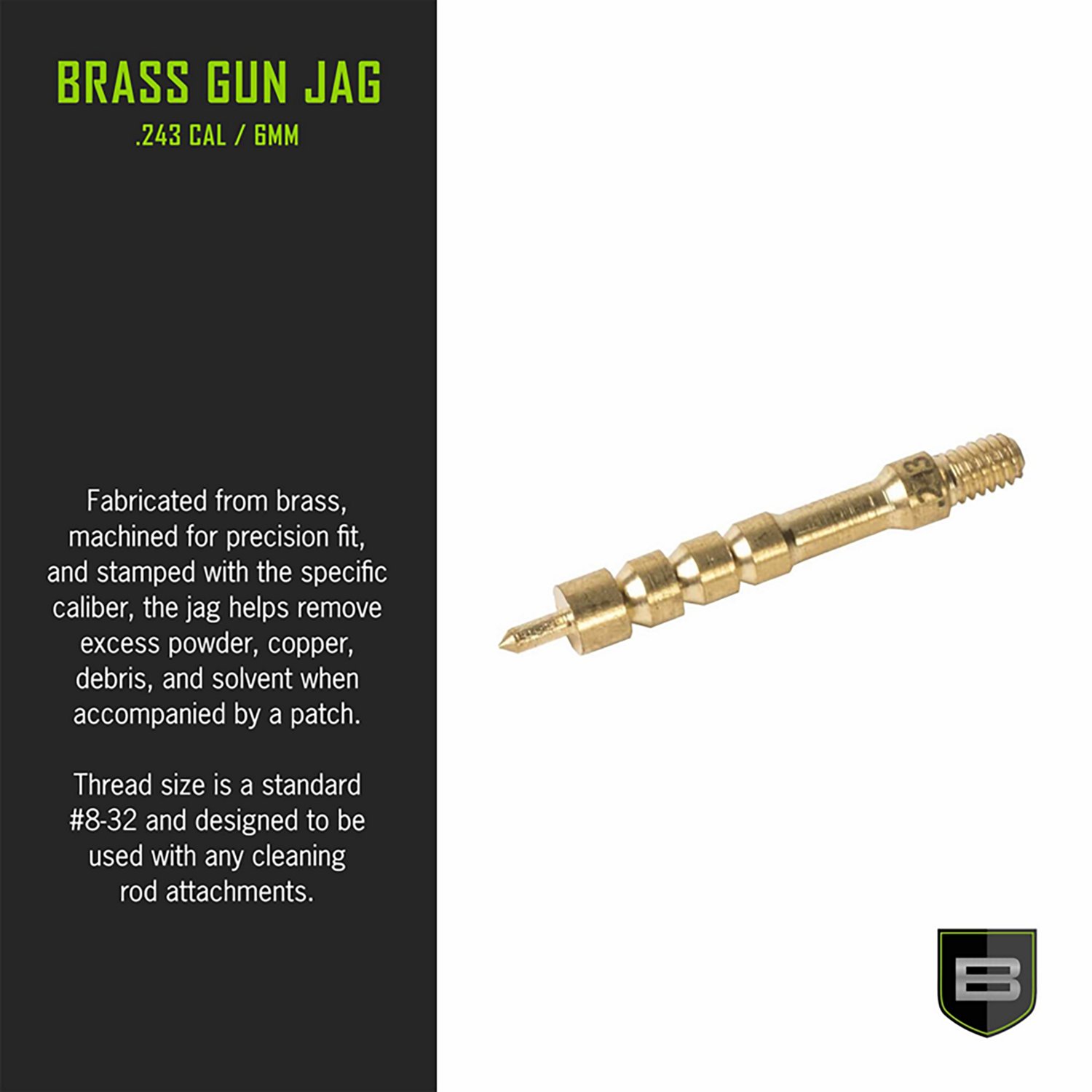 Breakthrough Clean Technologies .243 Caliber and 6mm Brass Jag                                                                   - view number 3