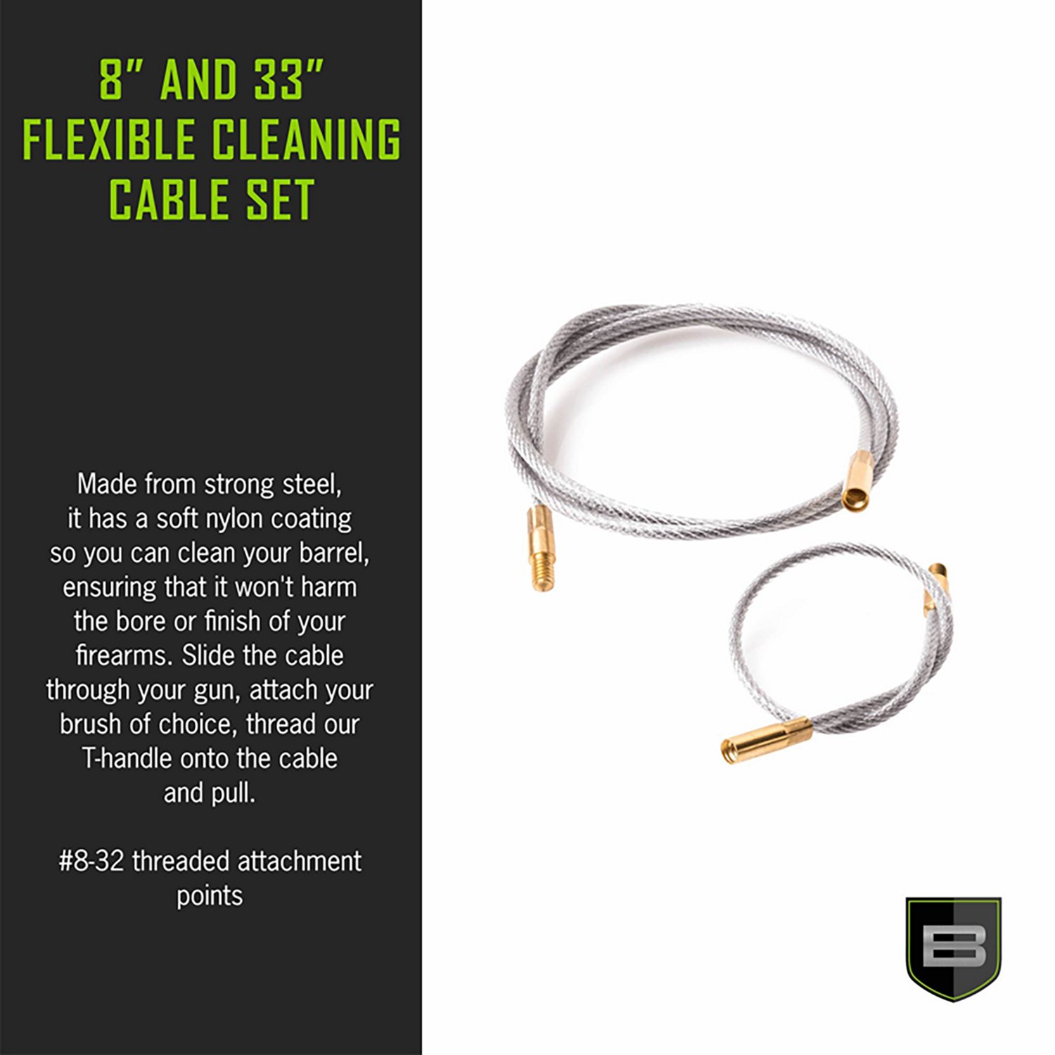 Breakthrough Clean Technologies 8 in and 33 in L Nylon Coated Steel Cable Set                                                    - view number 2