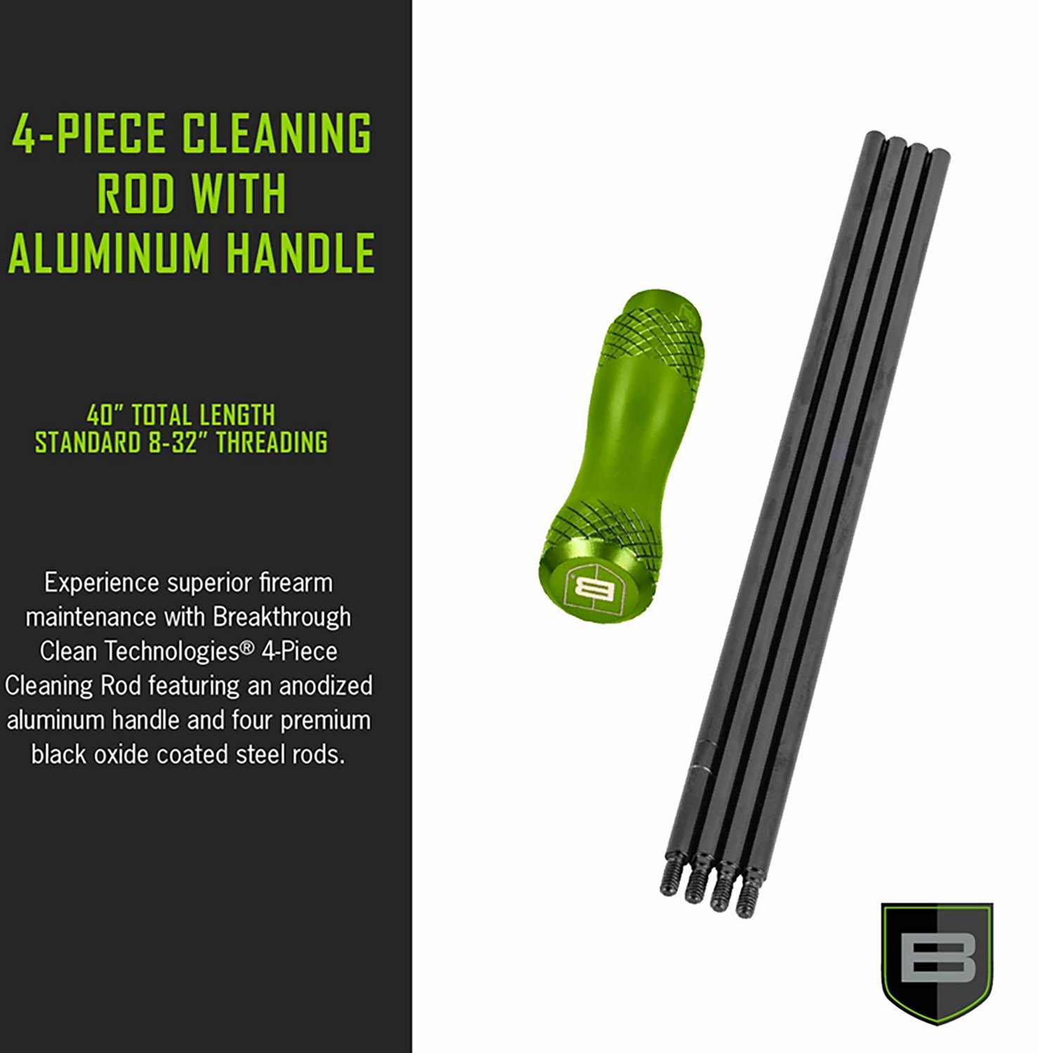Breakthrough Clean Technologies 40 in L 4-Piece Cleaning Rod with Aluminum Handle - view number 3
