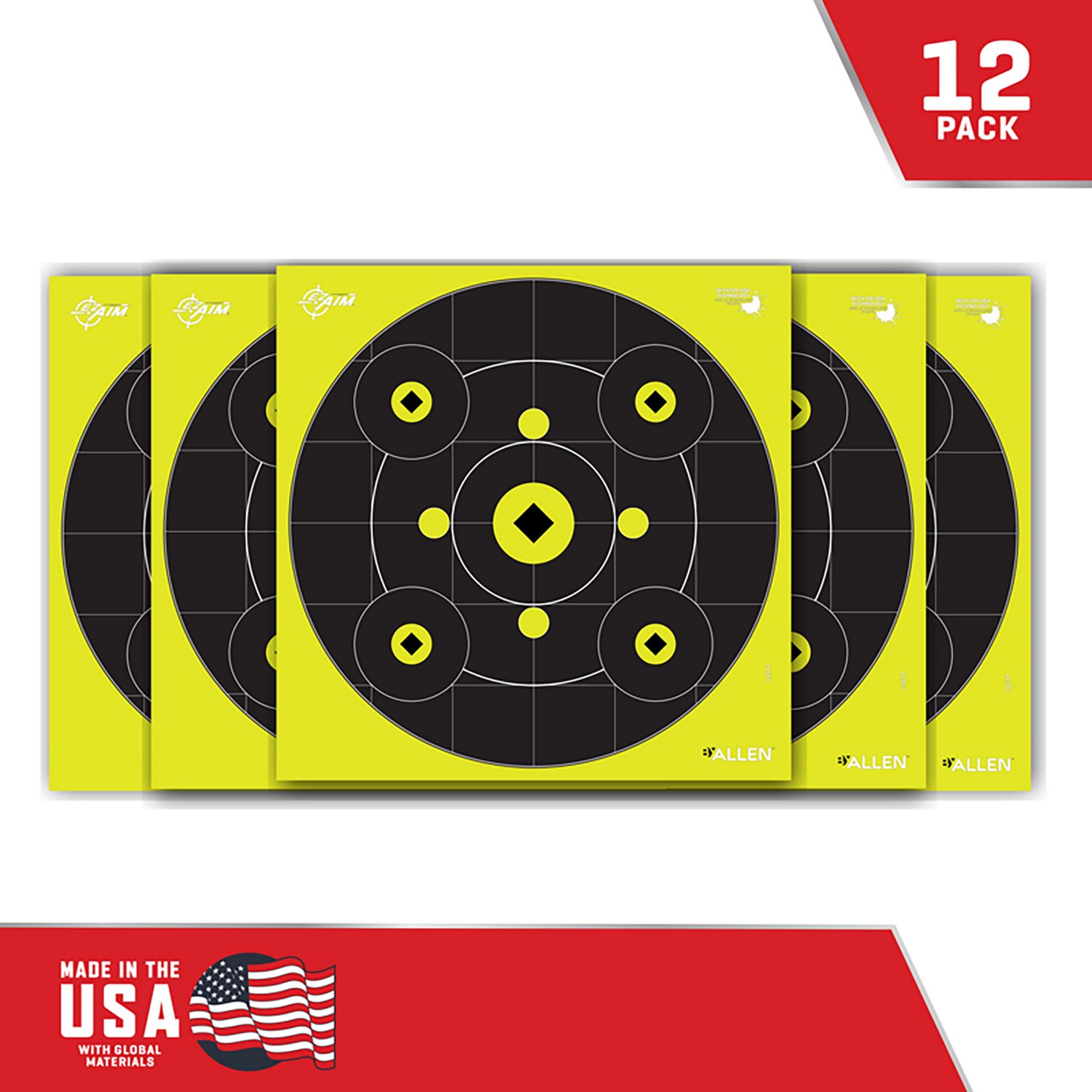 Allen Company EZ Aim Splash 12 in Square Reactive Paper Shooting Targets 12-Pack - view number 3