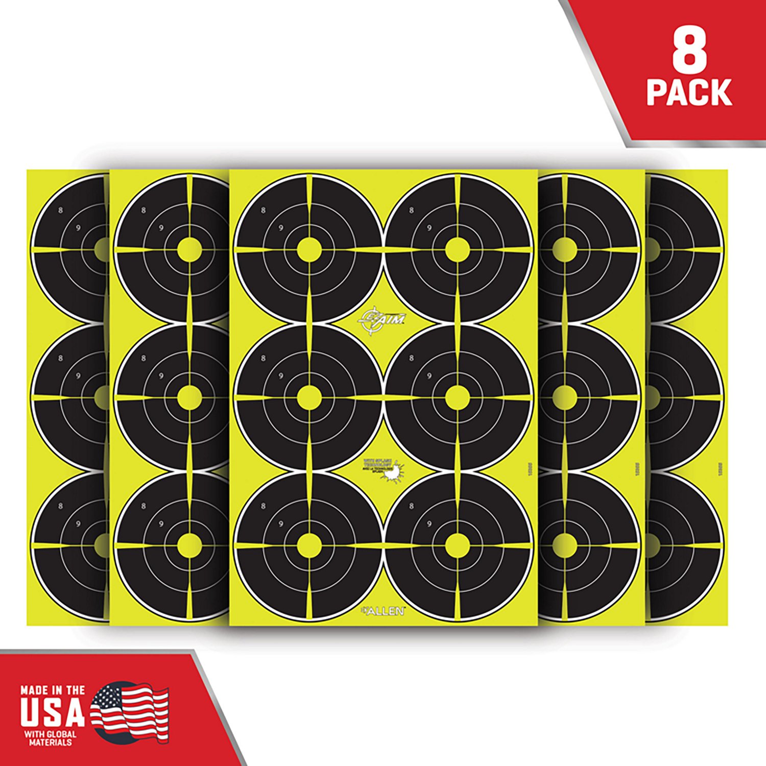 Allen Company EZ Aim Splash 12.5 inches W x 18.25 inches H Reactive Paper Shooting Targets 8-Pack - view number 6