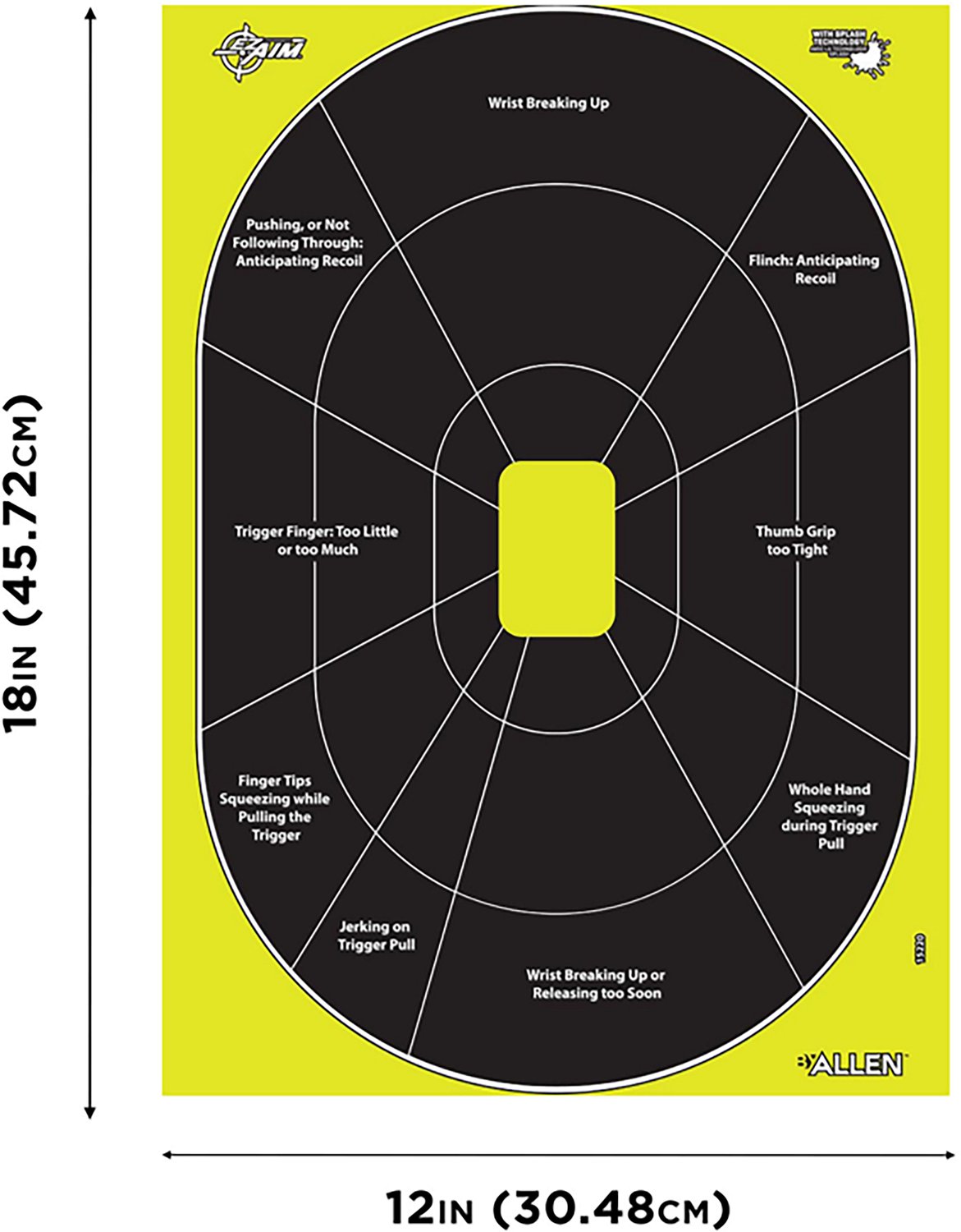 Allen Company EZ Aim Splash 12 in W x 18 in H Reactive Shooting Targets 8-Pack - view number 2