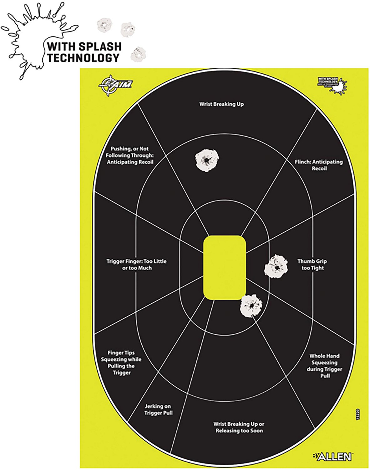 Allen Company EZ Aim Splash 12 in W x 18 in H Reactive Shooting Targets 8-Pack - view number 3