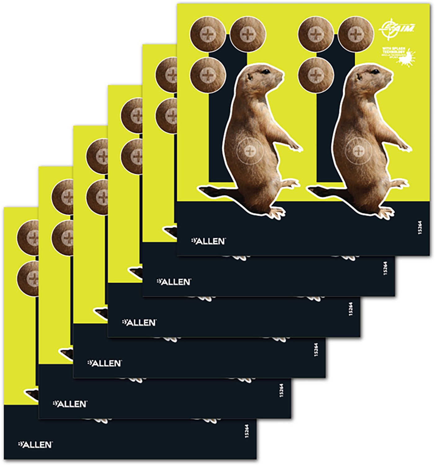Allen Company EZ Aim Splash 8 in W x 8 in H Reactive Paper Shooting Targets 6-Pack - view number 4