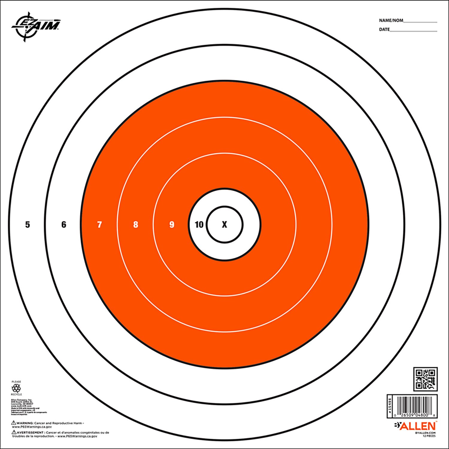 Allen Company EZ Aim 12 in Square Paper Shooting Targets 12-Pack                                                                 - view number 1