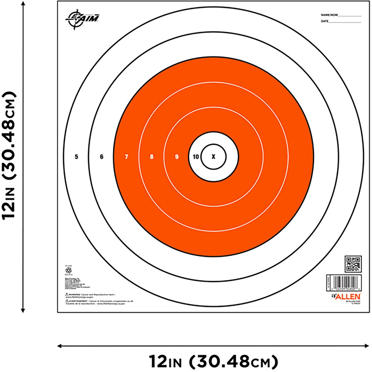 Allen Company EZ Aim 12 in Square Paper Shooting Targets 12-Pack                                                                 - view number 2