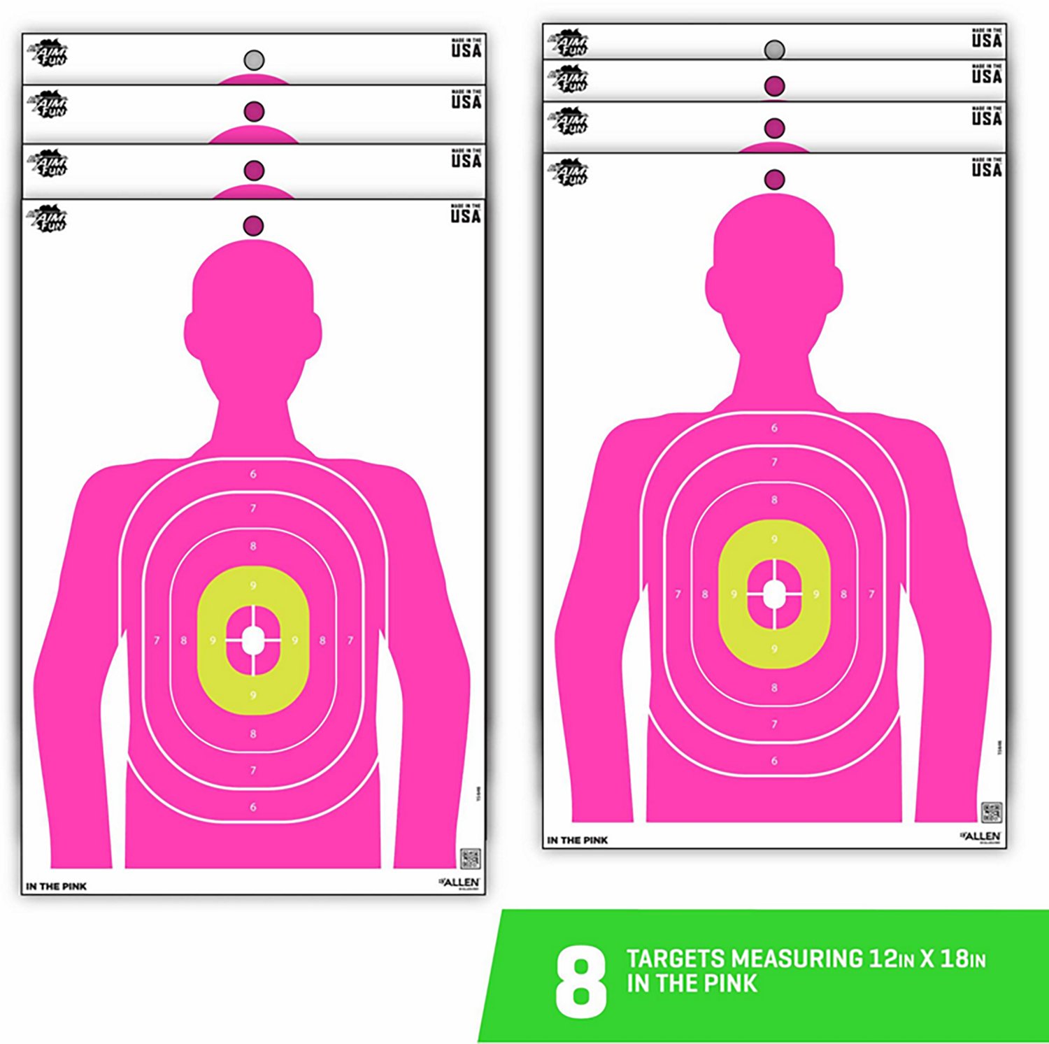 Allen Company EZ Aim Fun In The Pink Silhouette Paper Shooting Targets 8-Pack                                                    - view number 6