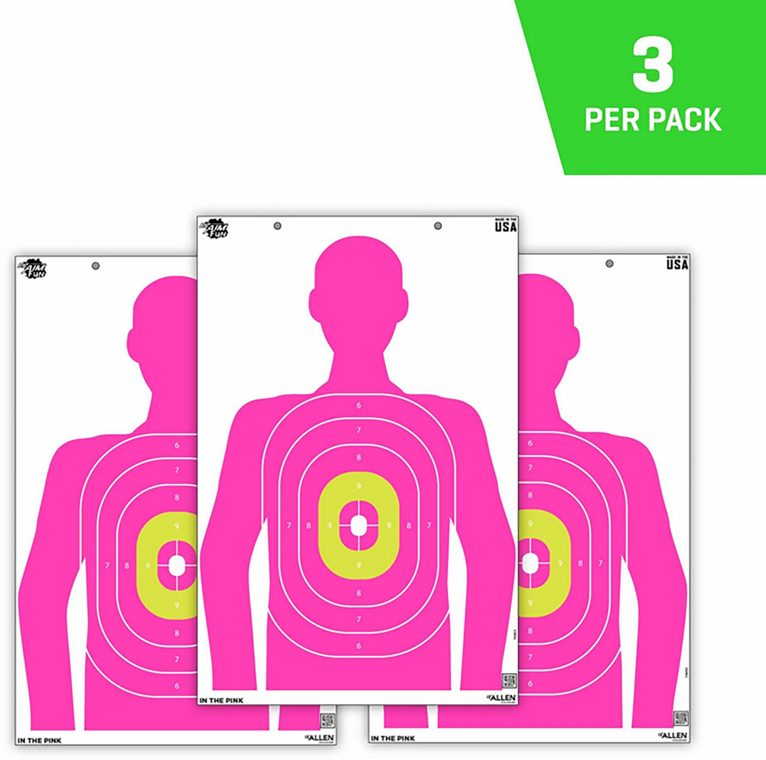 Allen Company EZ Aim Fun In The Pink Silhouette Paper Shooting Targets 3-Pack                                                    - view number 3
