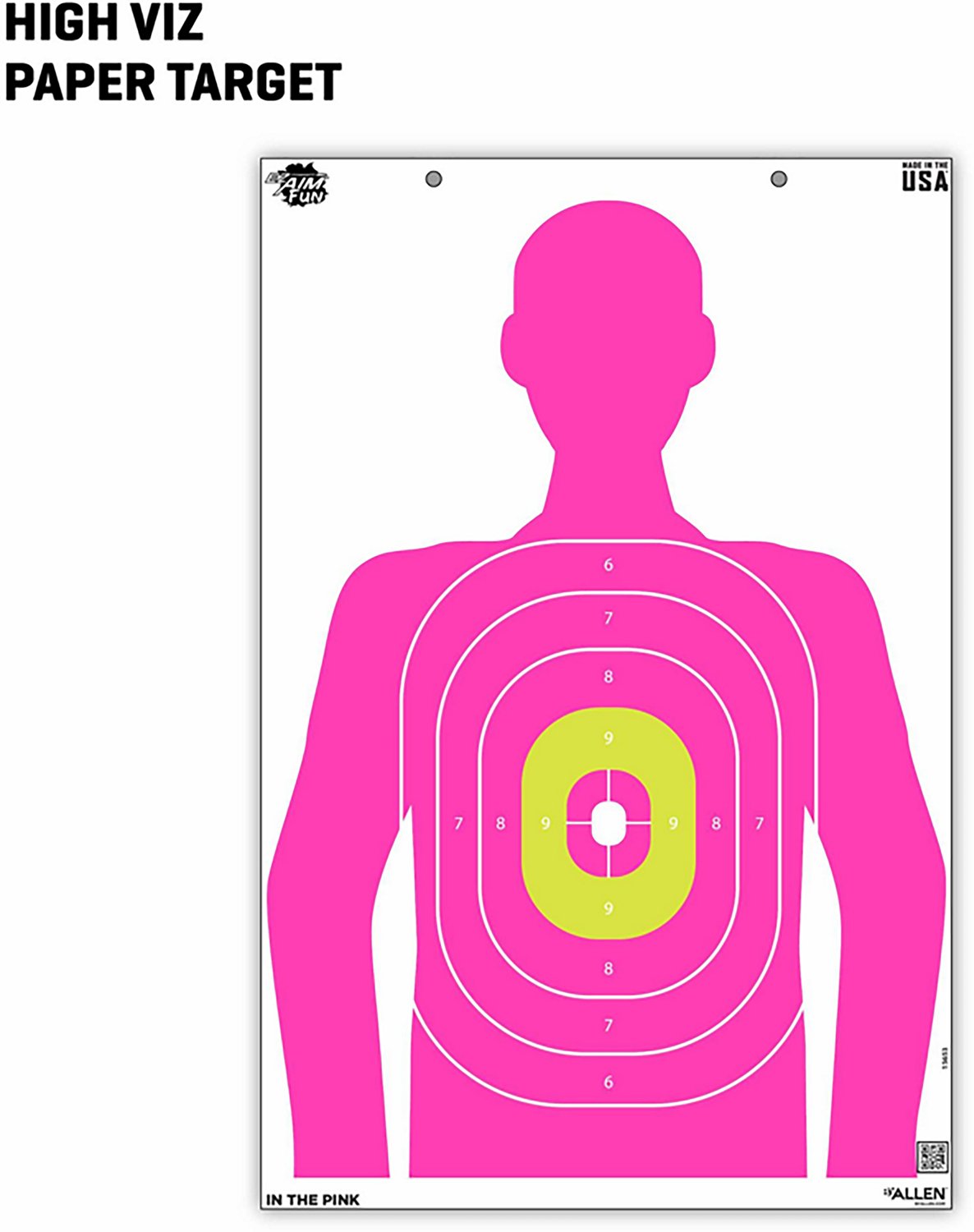 Allen Company EZ Aim Fun In The Pink Silhouette Paper Shooting Targets 3-Pack                                                    - view number 4