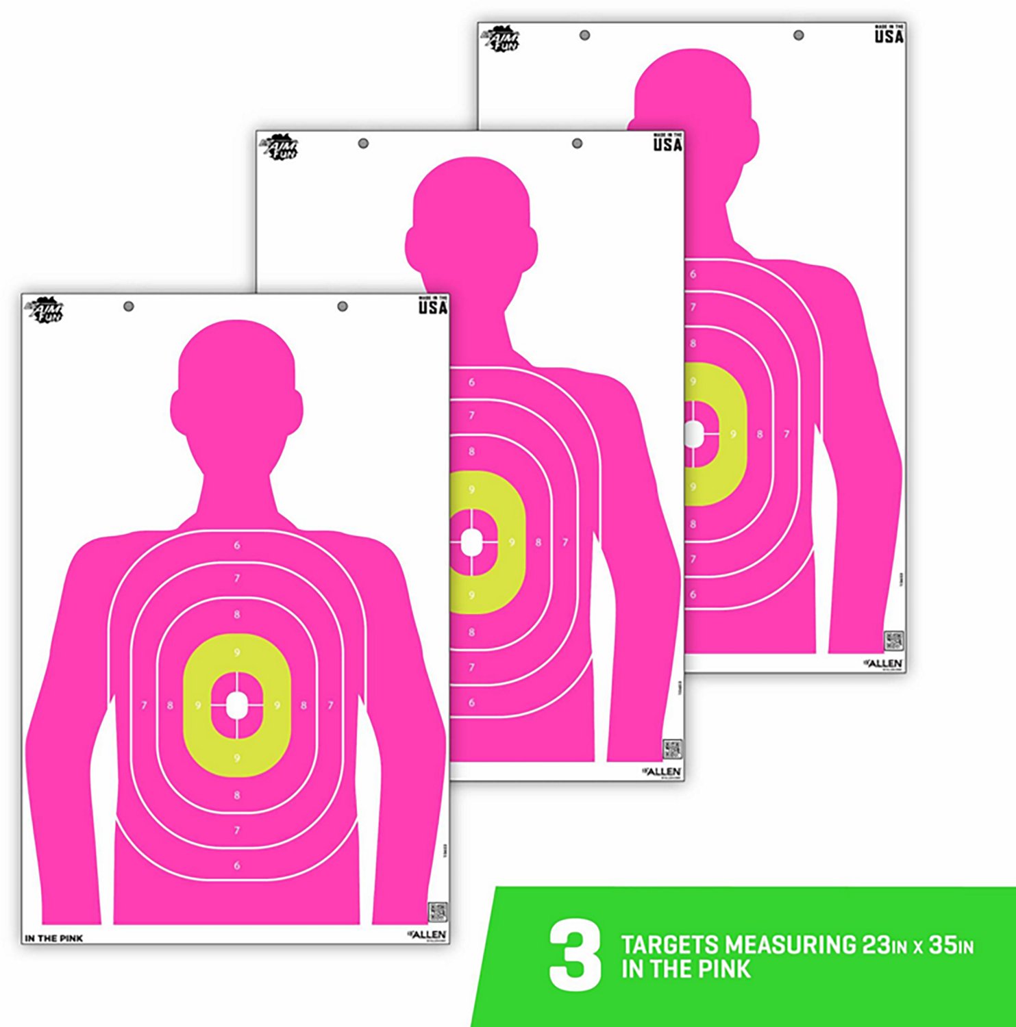 Allen Company EZ Aim Fun In The Pink Silhouette Paper Shooting Targets 3-Pack                                                    - view number 6