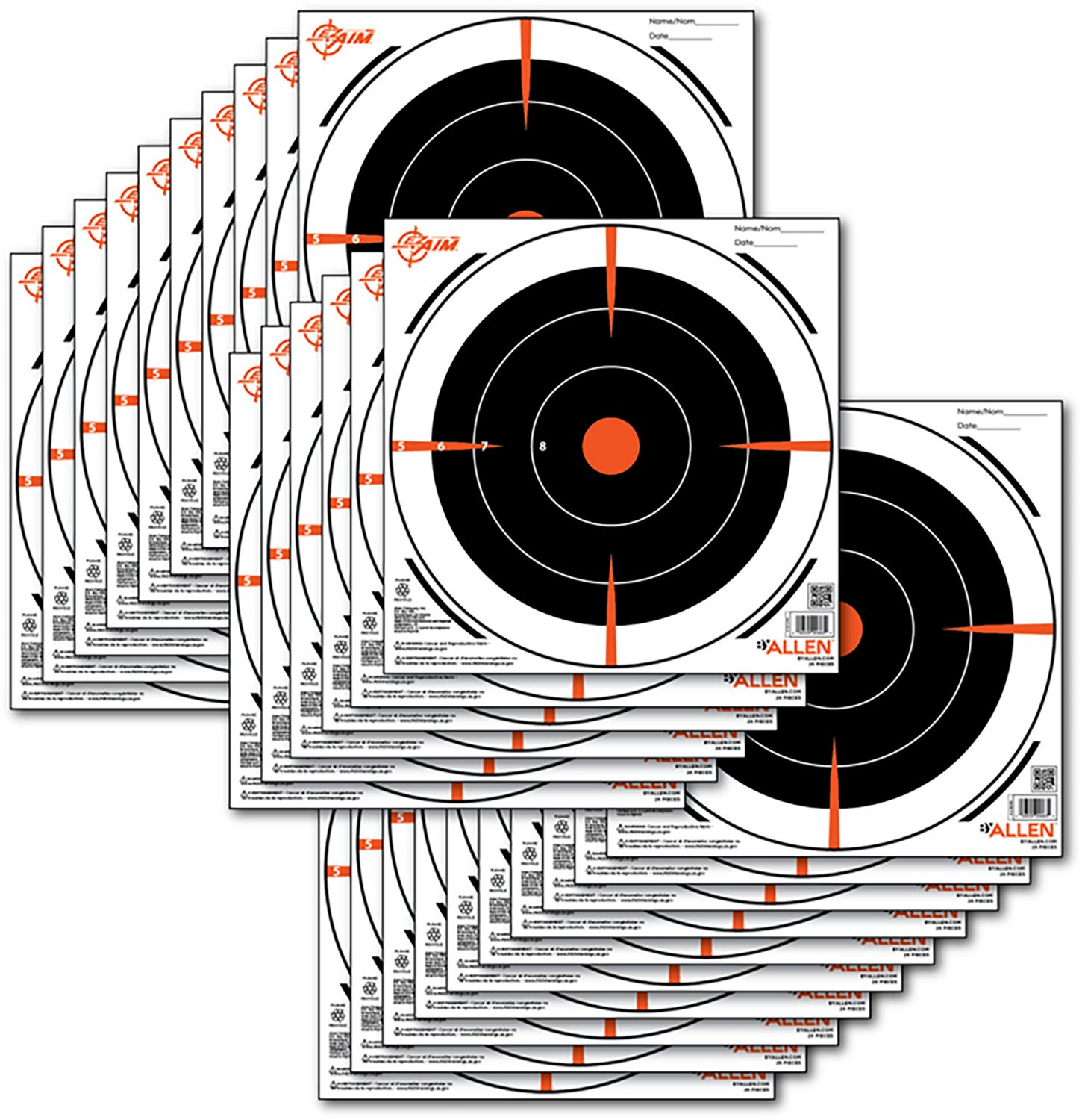 Allen Company EZ Aim 8 in Paper Bullseye Targets 26-Pack - view number 4