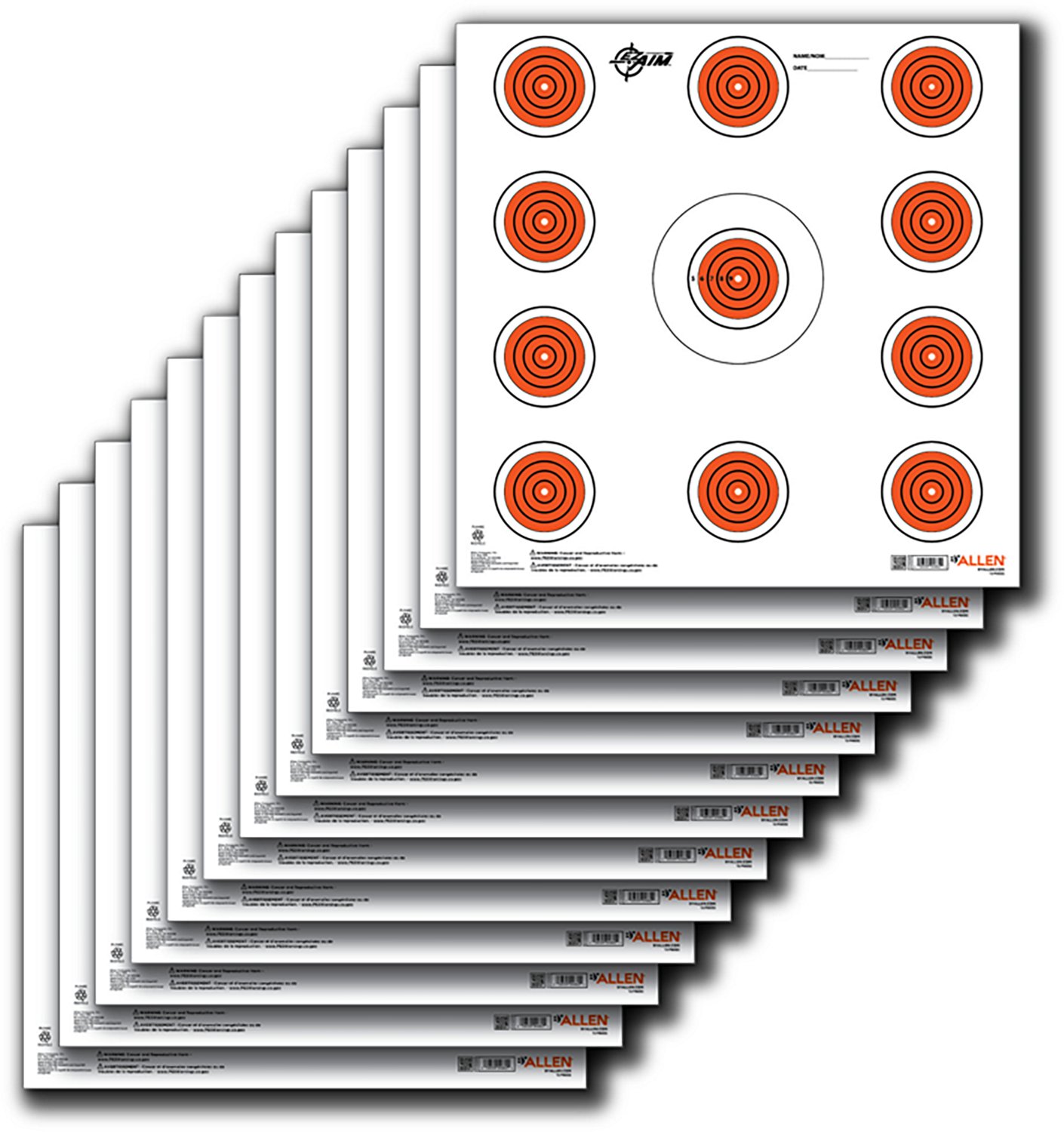 Allen Company EZ Aim 12 in Square Paper Shooting Targets 13-Pack                                                                 - view number 4