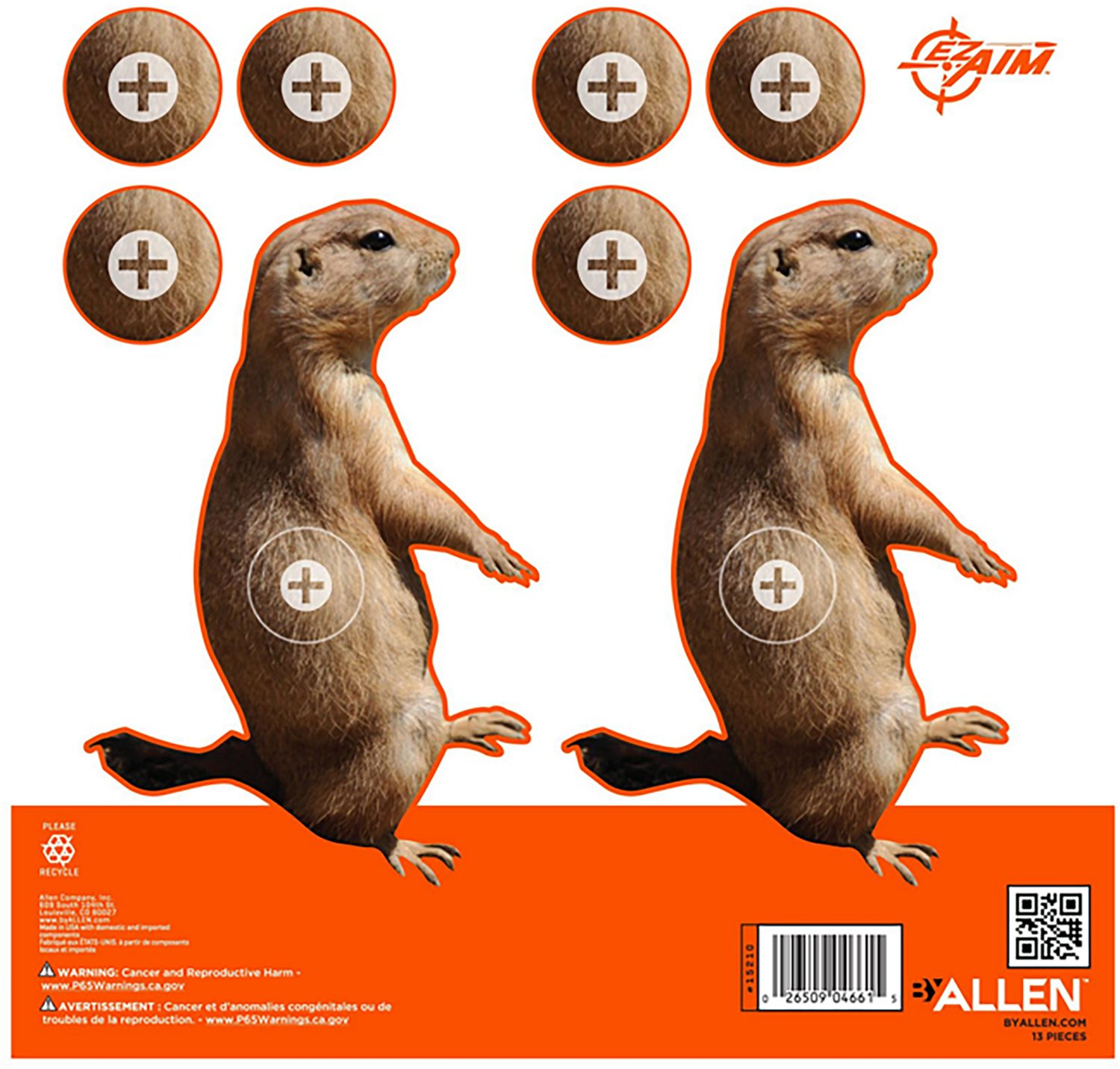 Allen Company EZ Aim Prairie Dog 8 in Square Shooting Targets 13-Pack
