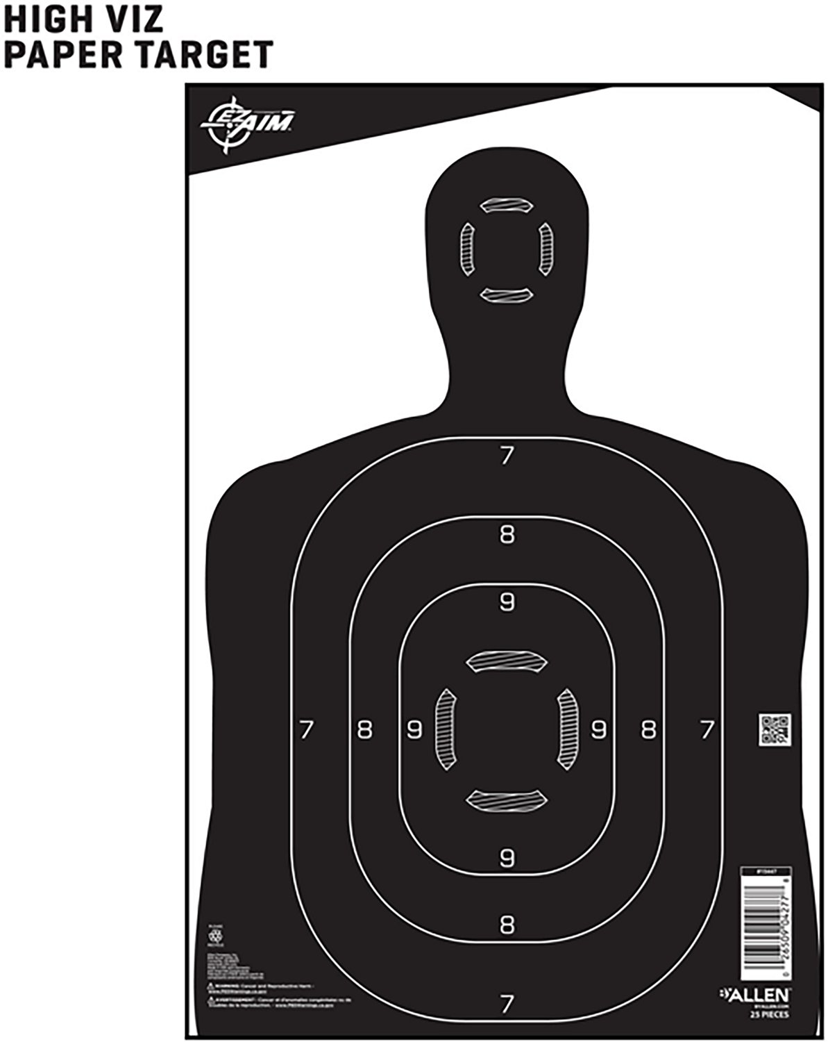 Allen Company EZ Aim 12 in W x 18 in H Silhouette Paper Shooting Targets 25-Pack - view number 4