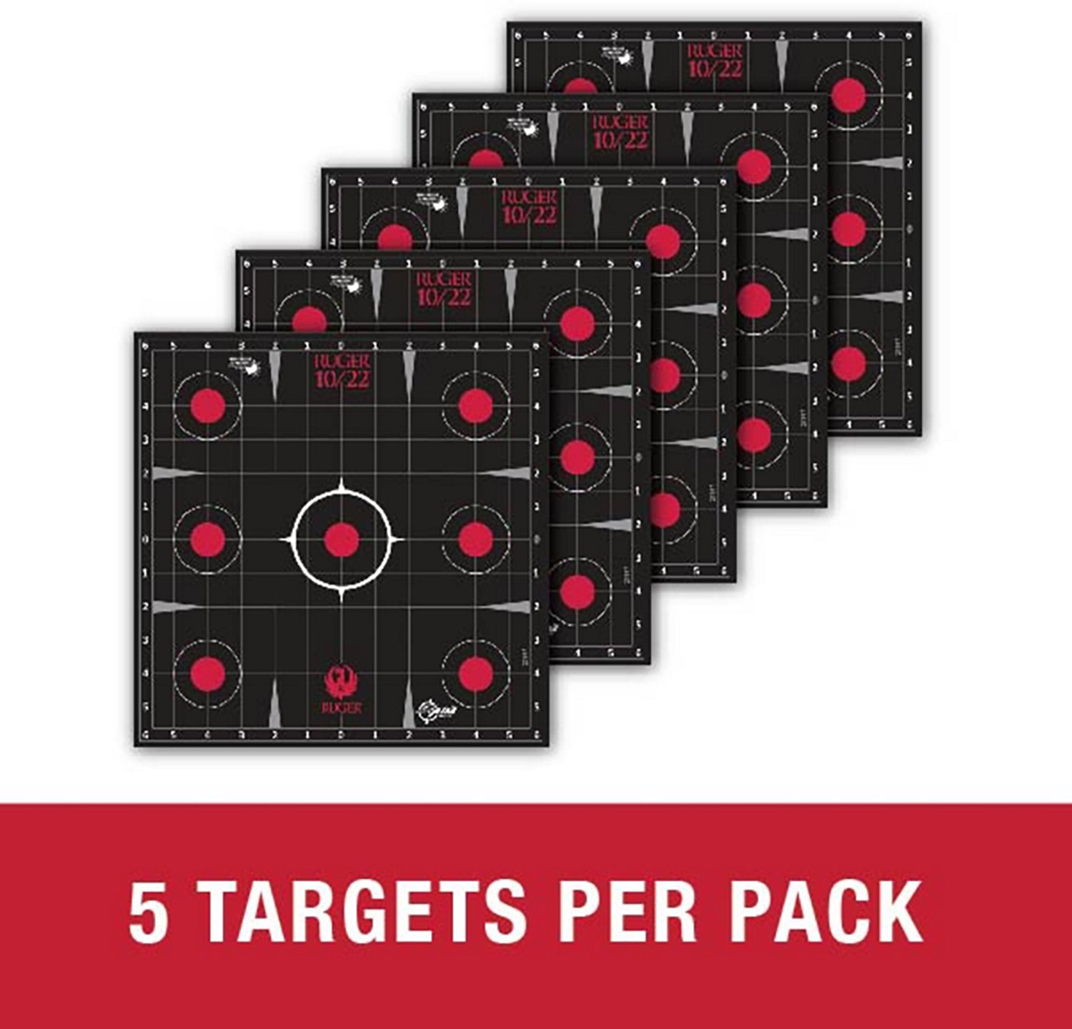 Allen Company Ruger 10/22 Splash Reactive Adhesive Paper Targets 5-Pack