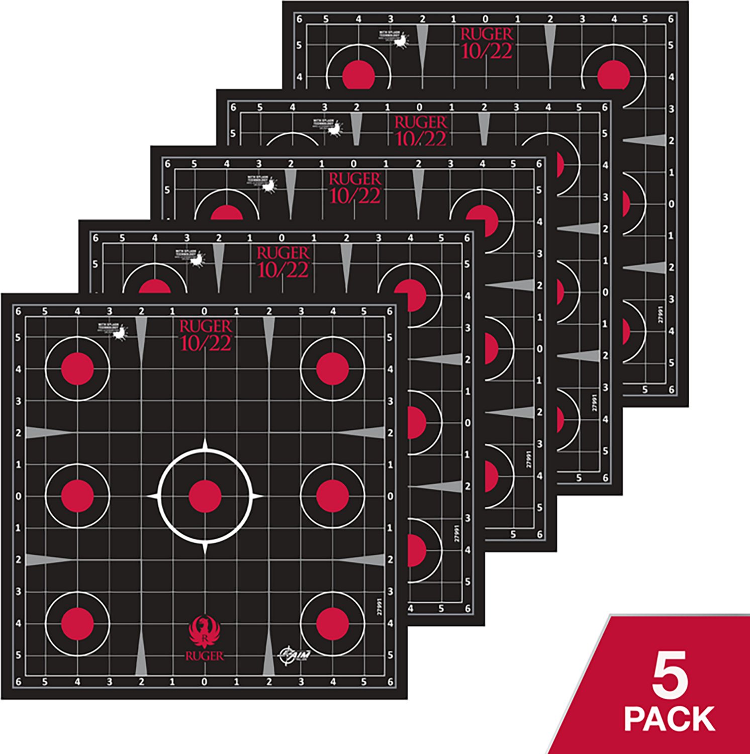 Allen Company Ruger 10/22 Splash Reactive Adhesive Paper Targets 5-Pack - view number 5